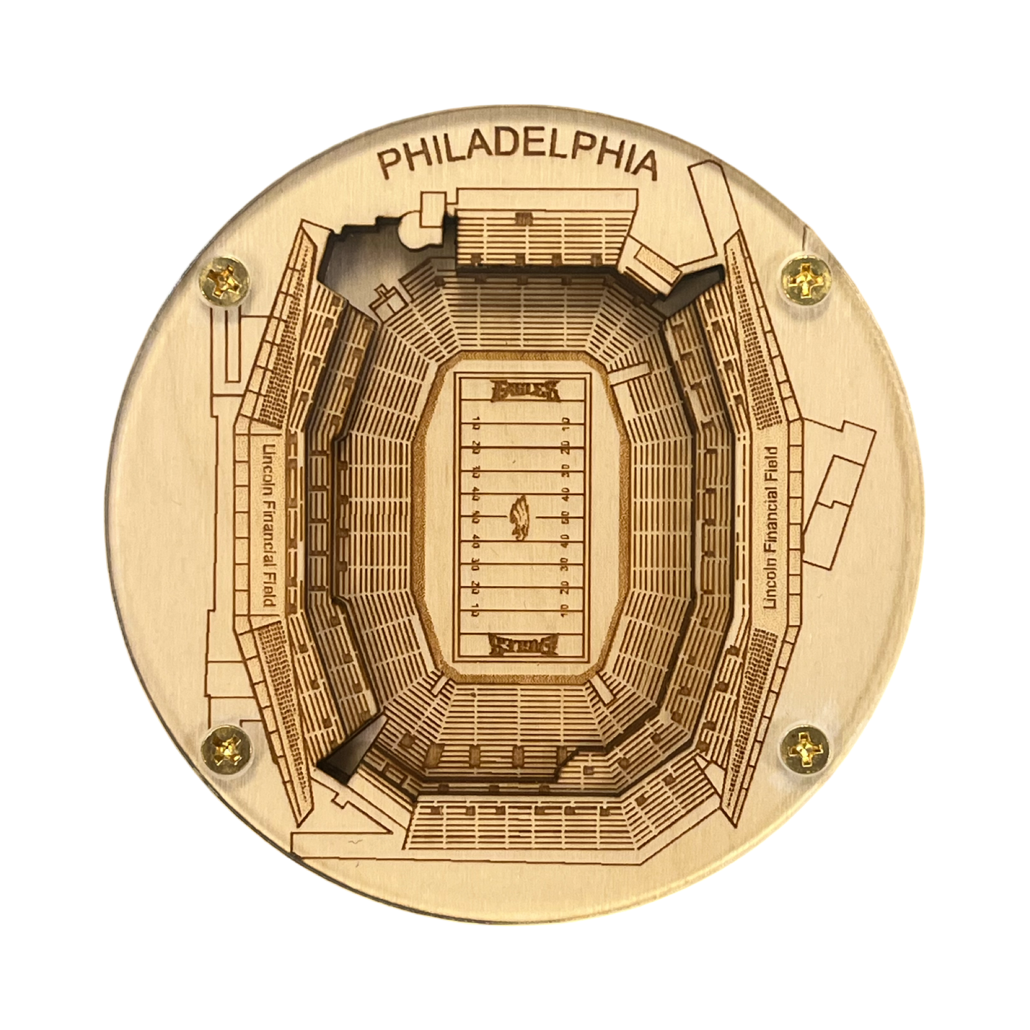 Philadelphia, Pennsylvania Coaster Art (Lincoln Financial Field)