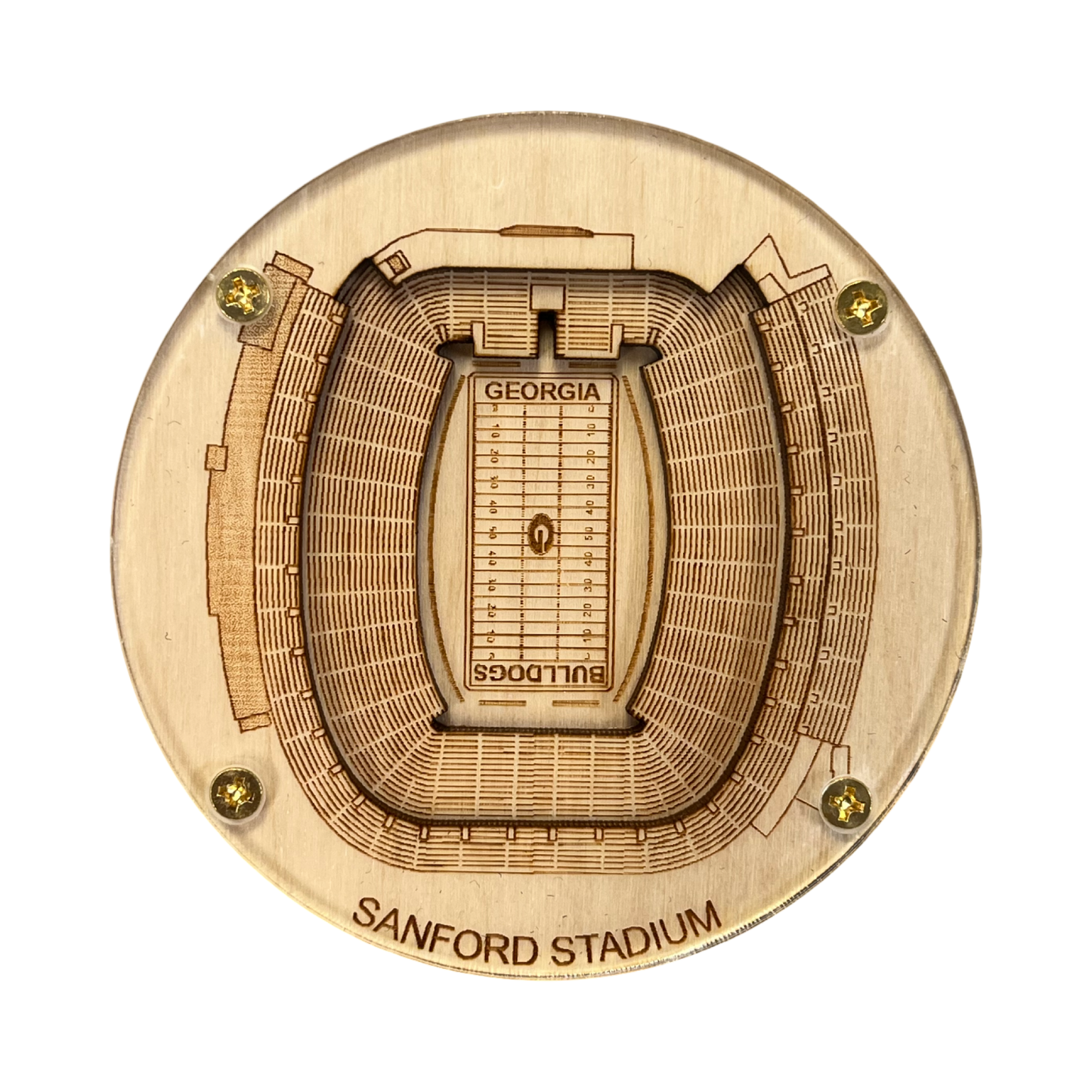 Athens, Georgia Coaster Art (Sanford Stadium)
