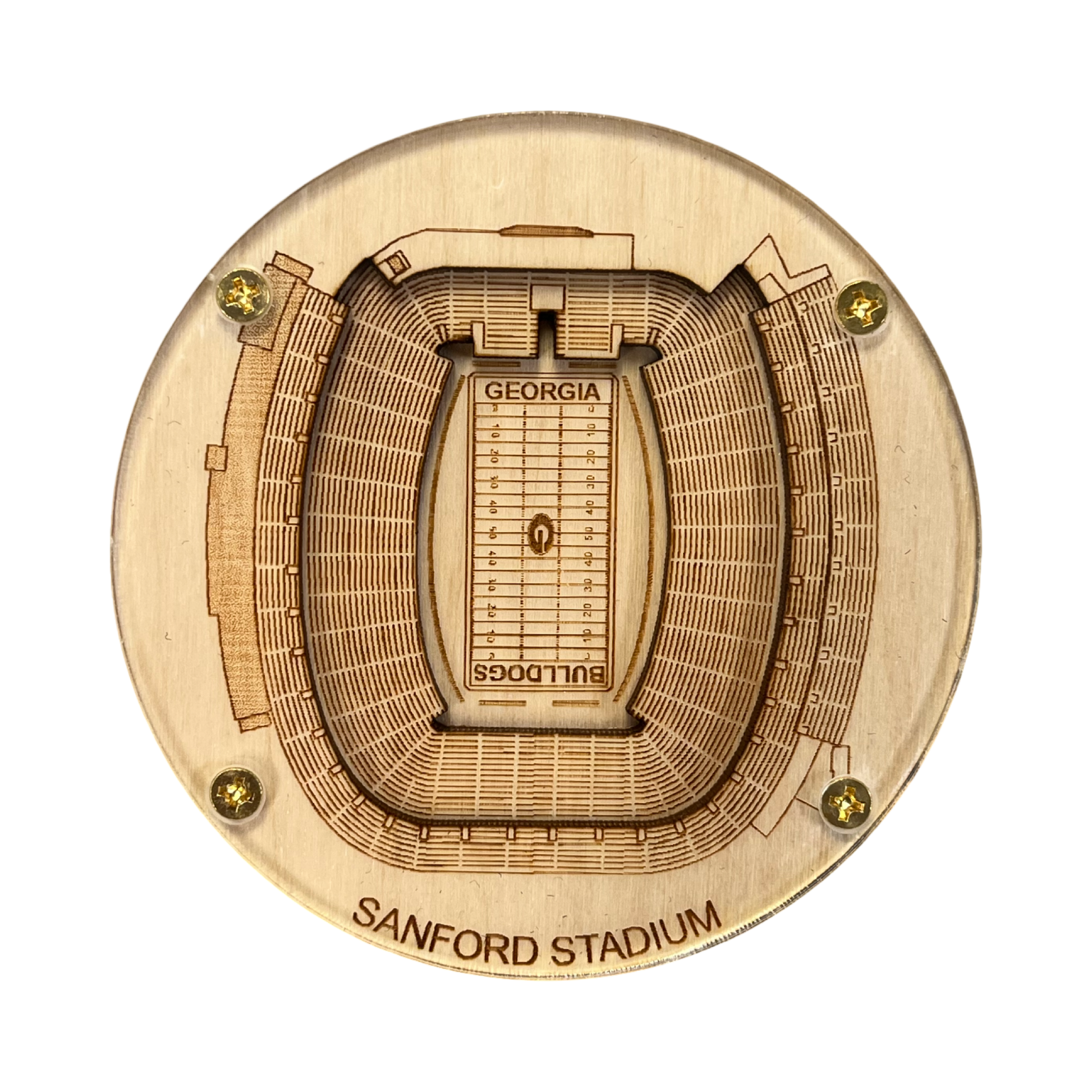 Athens, Georgia Coaster Art (Sanford Stadium)