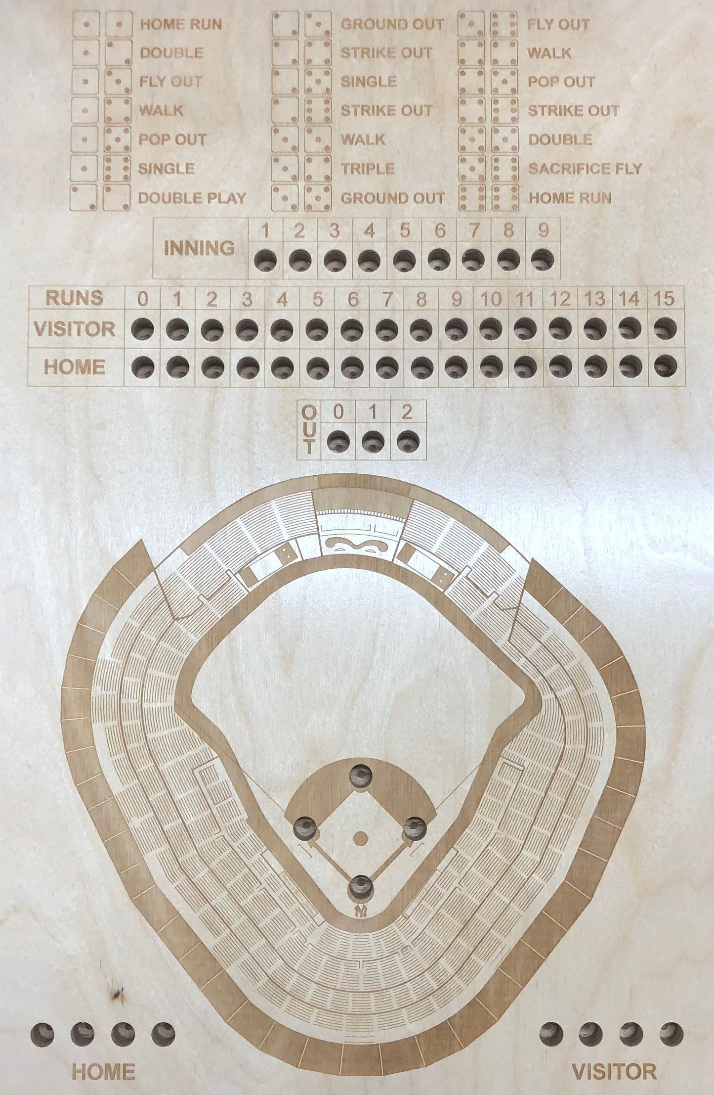 Bronx, New York Dice Game Art (Yankee Stadium)