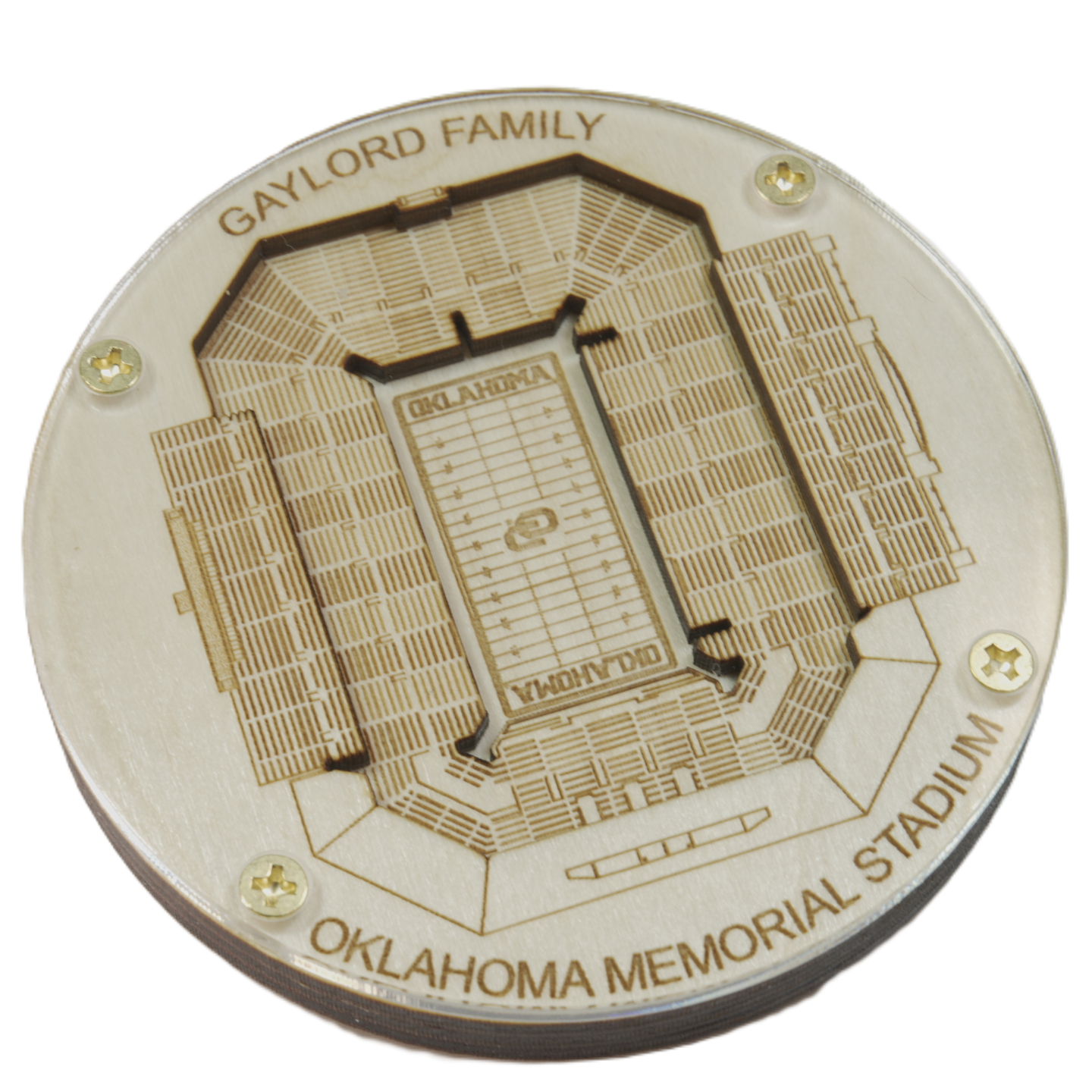 Norman, Oklahoma Coaster Art (Gaylord Family Oklahoma Memorial Stadium)