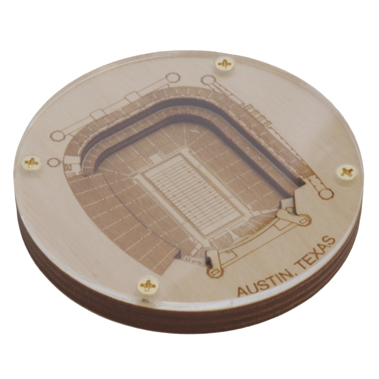 Austin, Texas Coaster Art (Darrell K Royal – Texas Memorial Stadium)