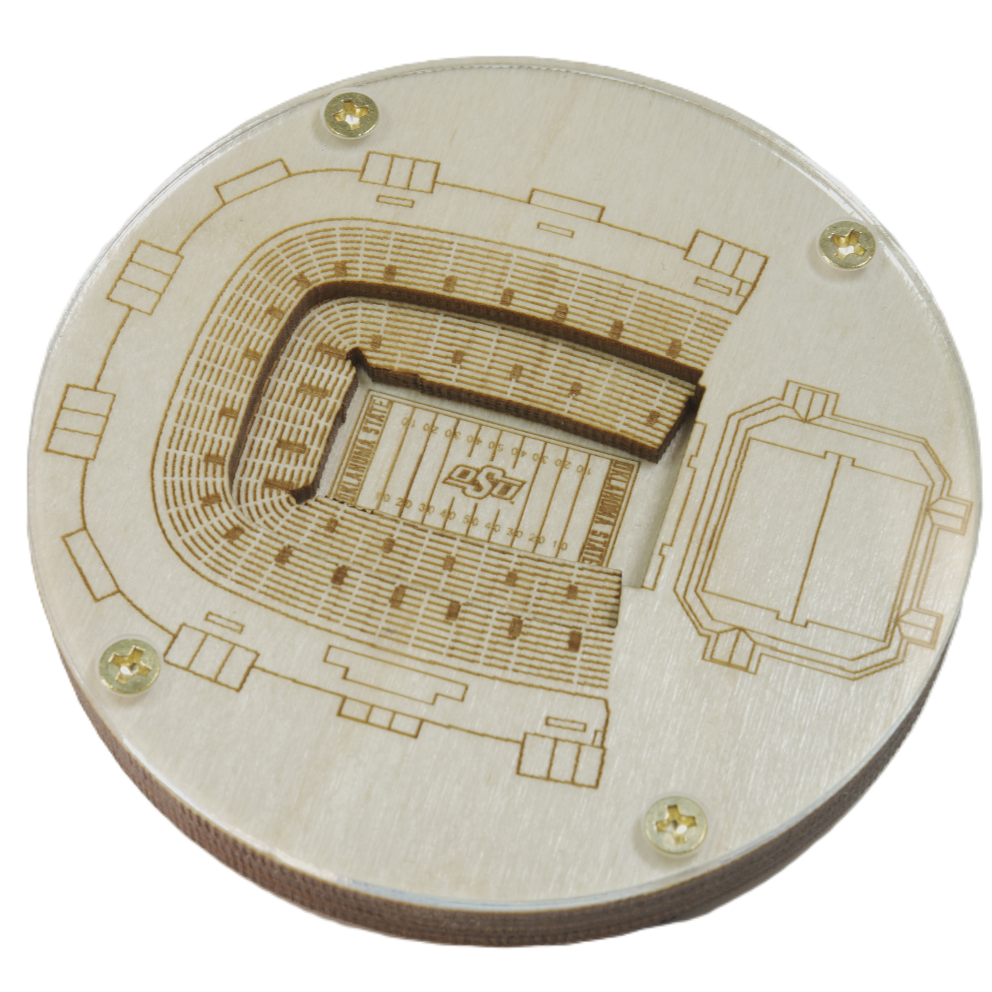 Stillwater, Oklahoma Coaster Art (Boone Pickens Stadium)