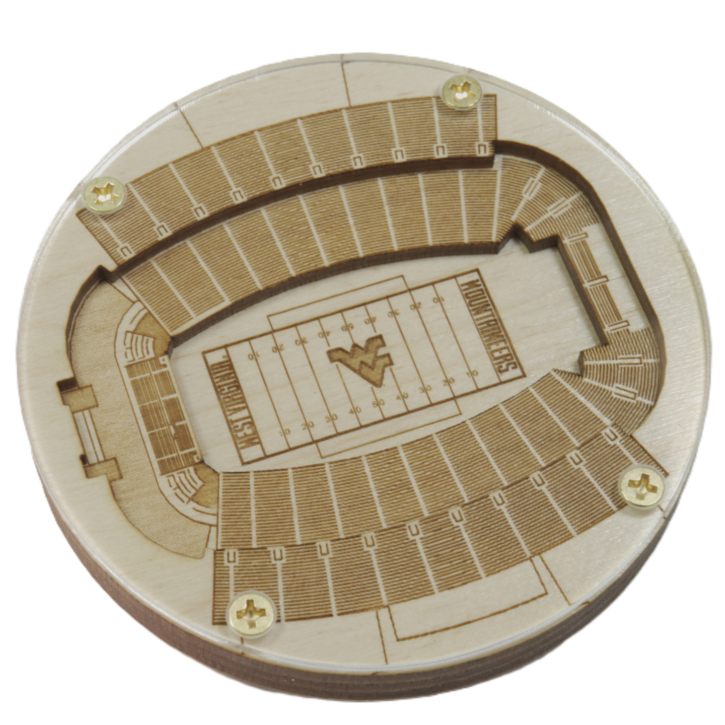 Morgantown, West Virginia Coaster Art (Mountaineer Field)