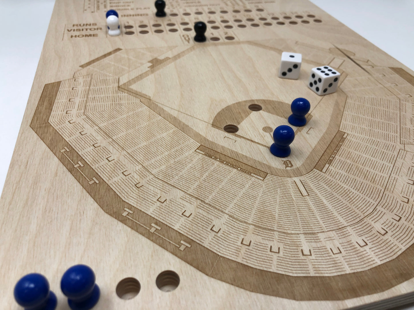 Detroit, Michigan Dice Game Art (Comerica Park)