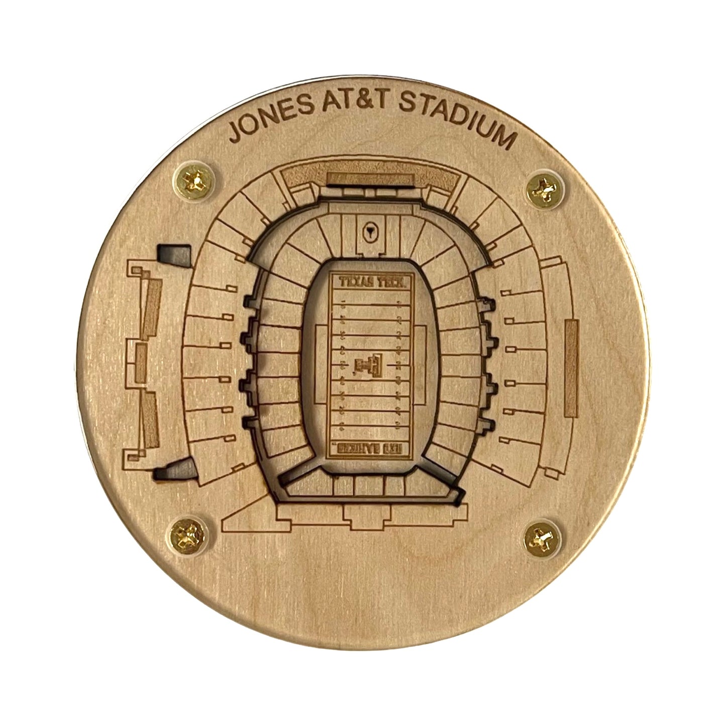 Lubbock, Texas Coaster Art (Jones AT&T Stadium)
