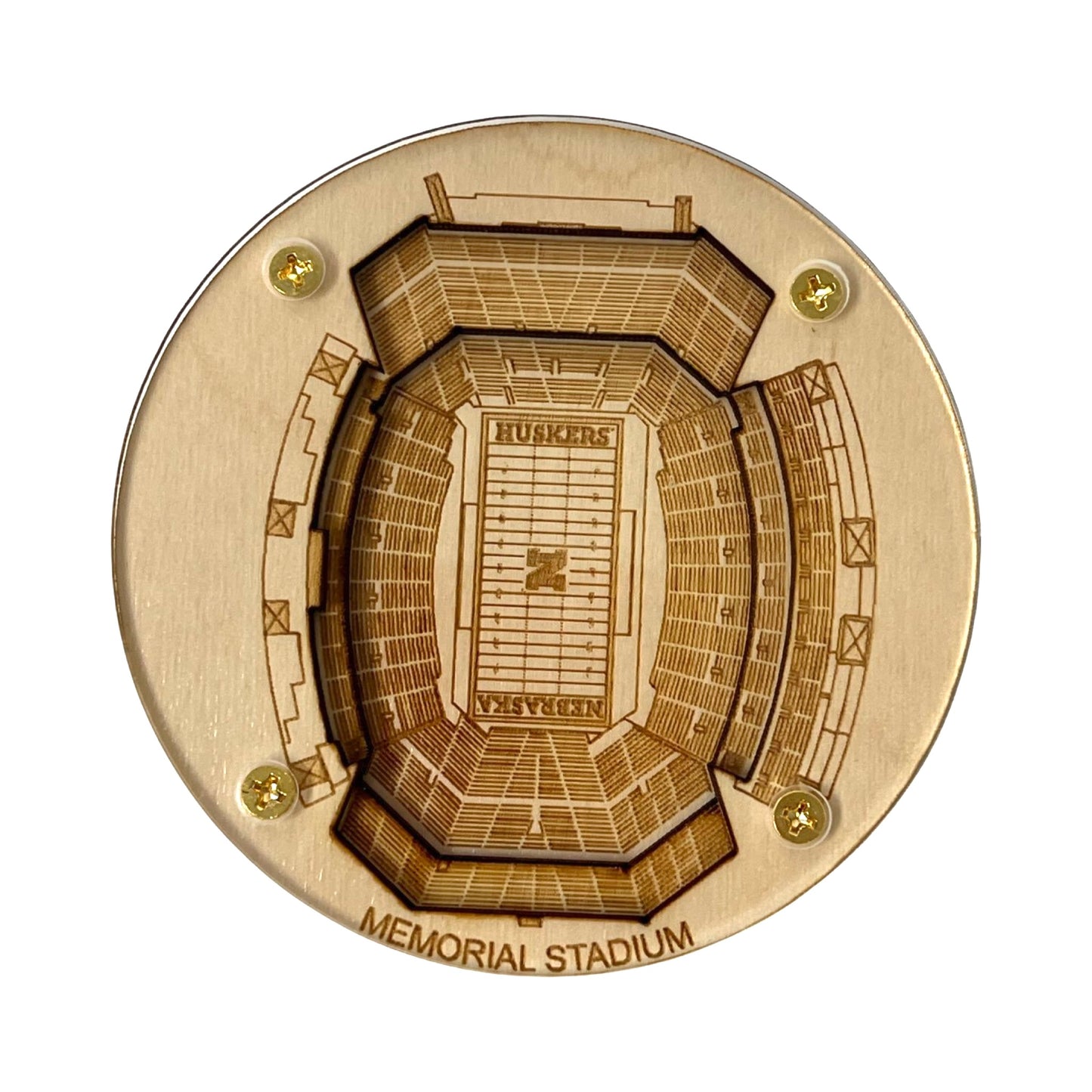 Lincoln, Nebraska Coaster Art (Memorial Stadium)