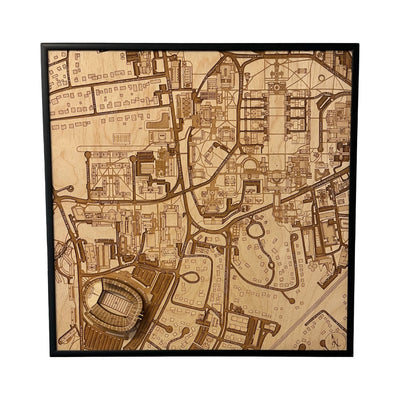 Charlottesville, Virginia Wall Art City Map (Scott Stadium)