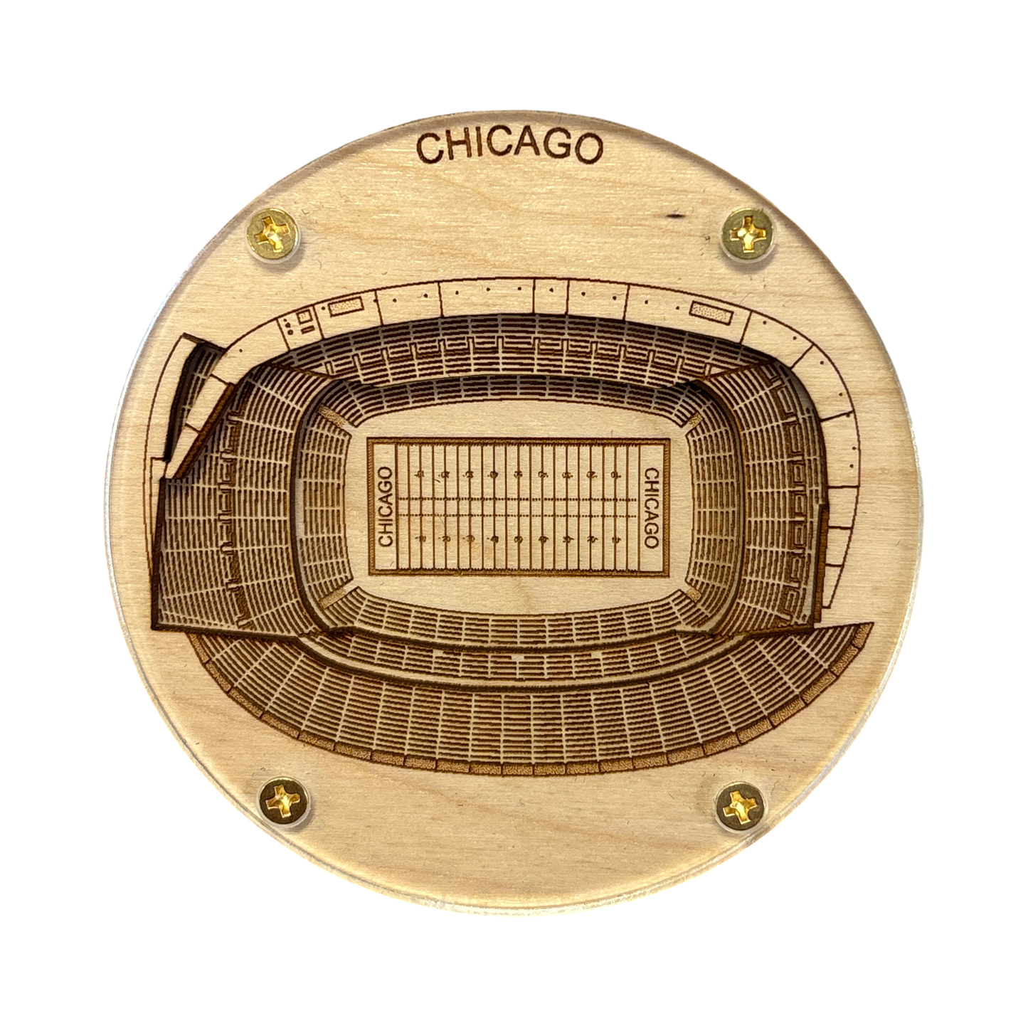 Chicago, Illinois Coaster Art (Soldier Field)