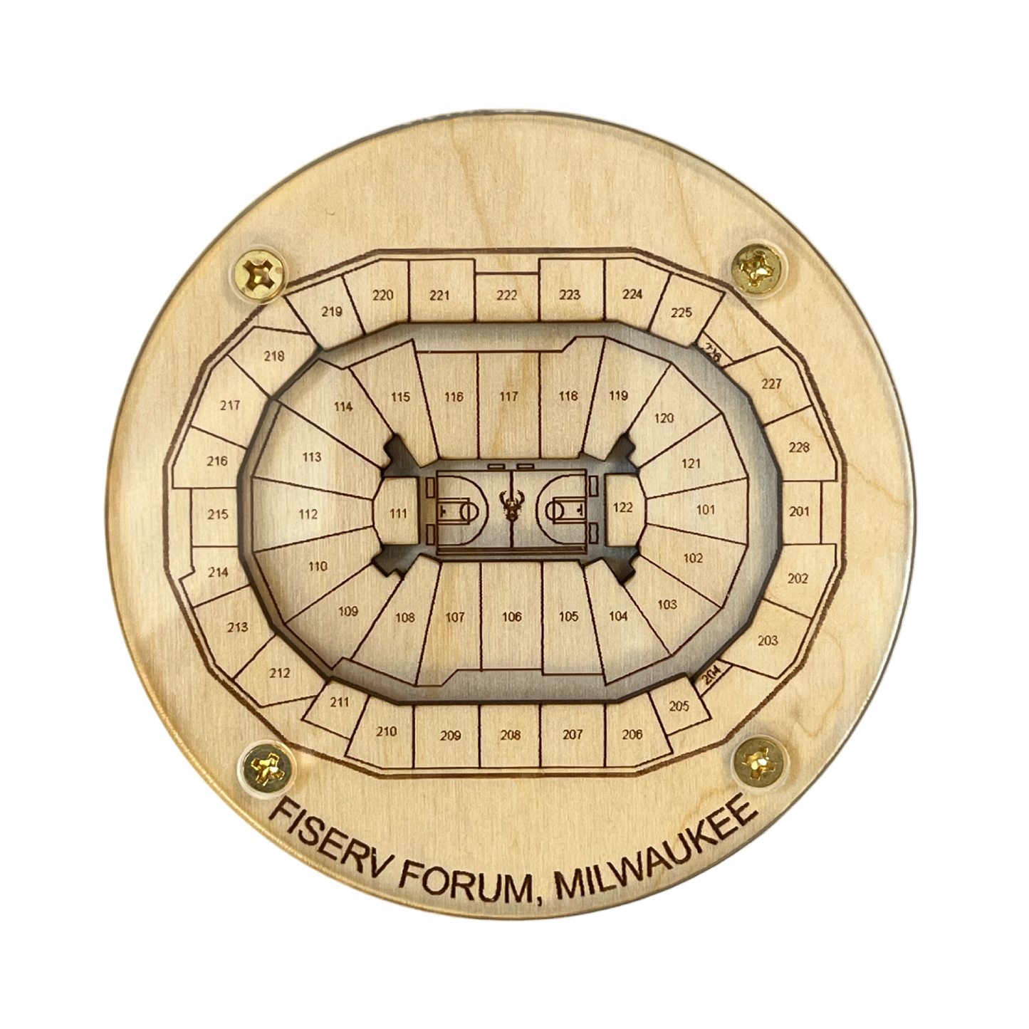 Milwaukee, Wisconsin Coaster Art (Fiserv Forum)