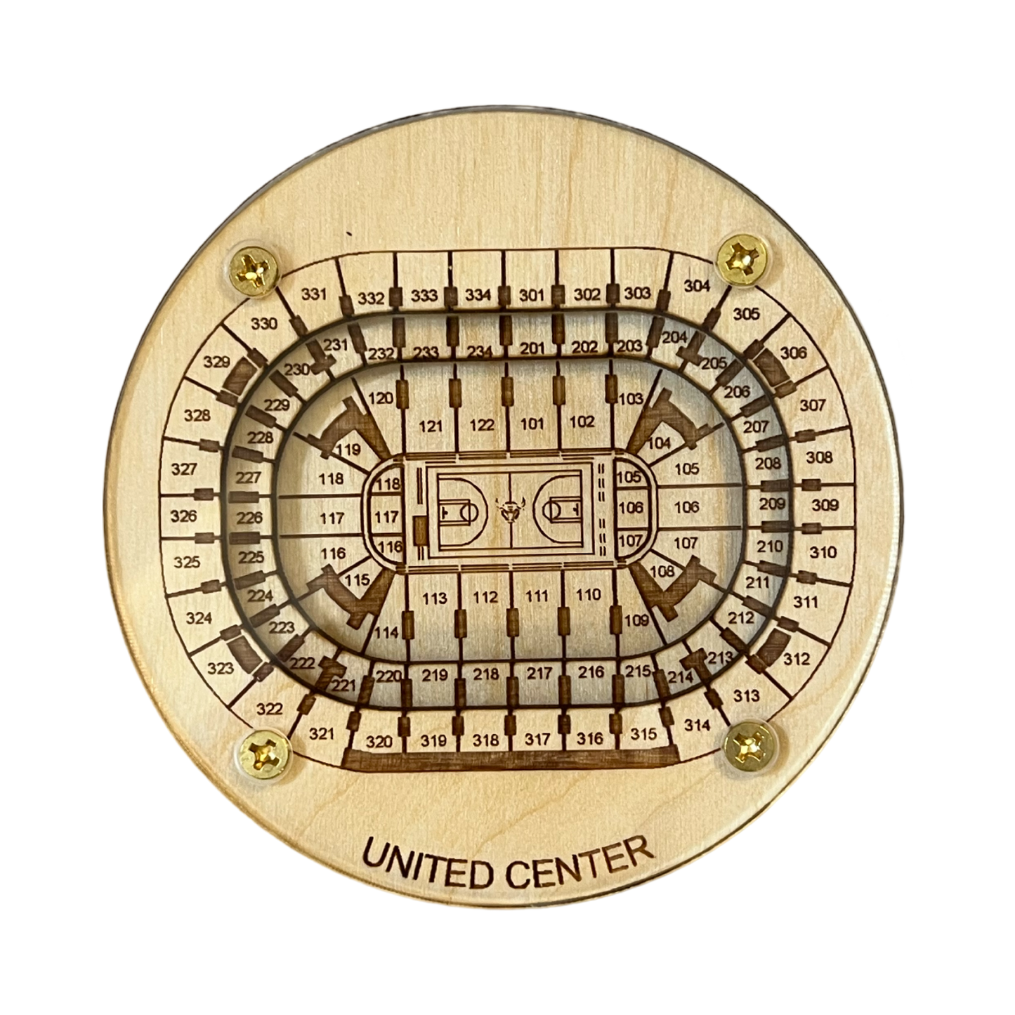 Chicago, Illinois Coaster Art (United Center - Basketball)