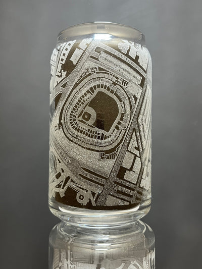Bronx, New York Pint Glass Art (Yankee Stadium)
