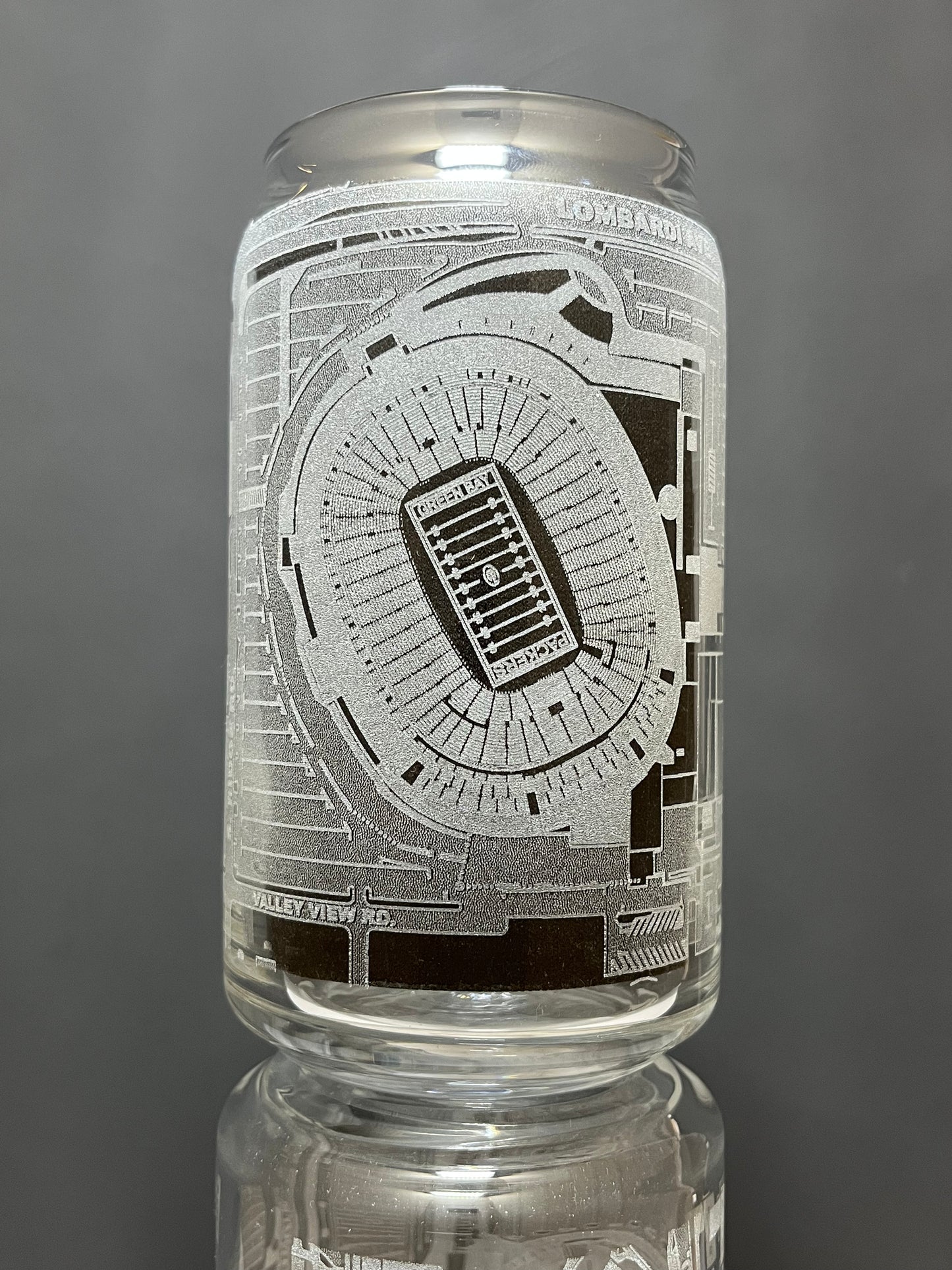 Green Bay, Wisconsin Pint Glass Art (Lambeau Field)