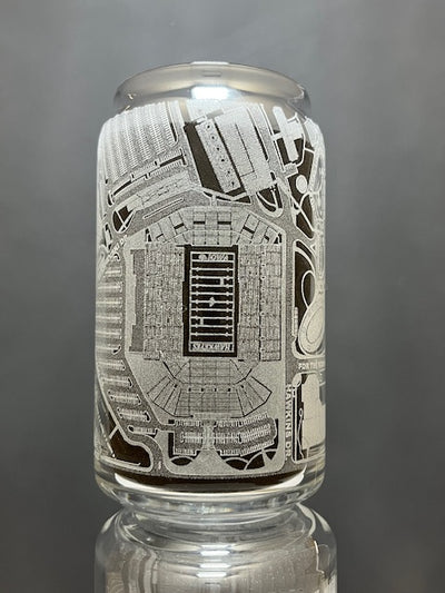 Iowa City, Iowa Pint Glass Art (Kinnick Stadium)