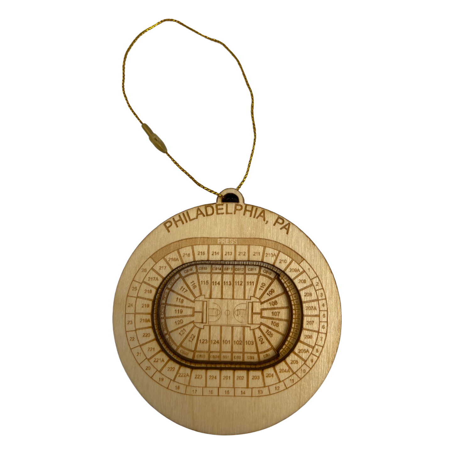 Philadelphia, Pennsylvania Ornament Art (Wells Fargo Center Basketball)