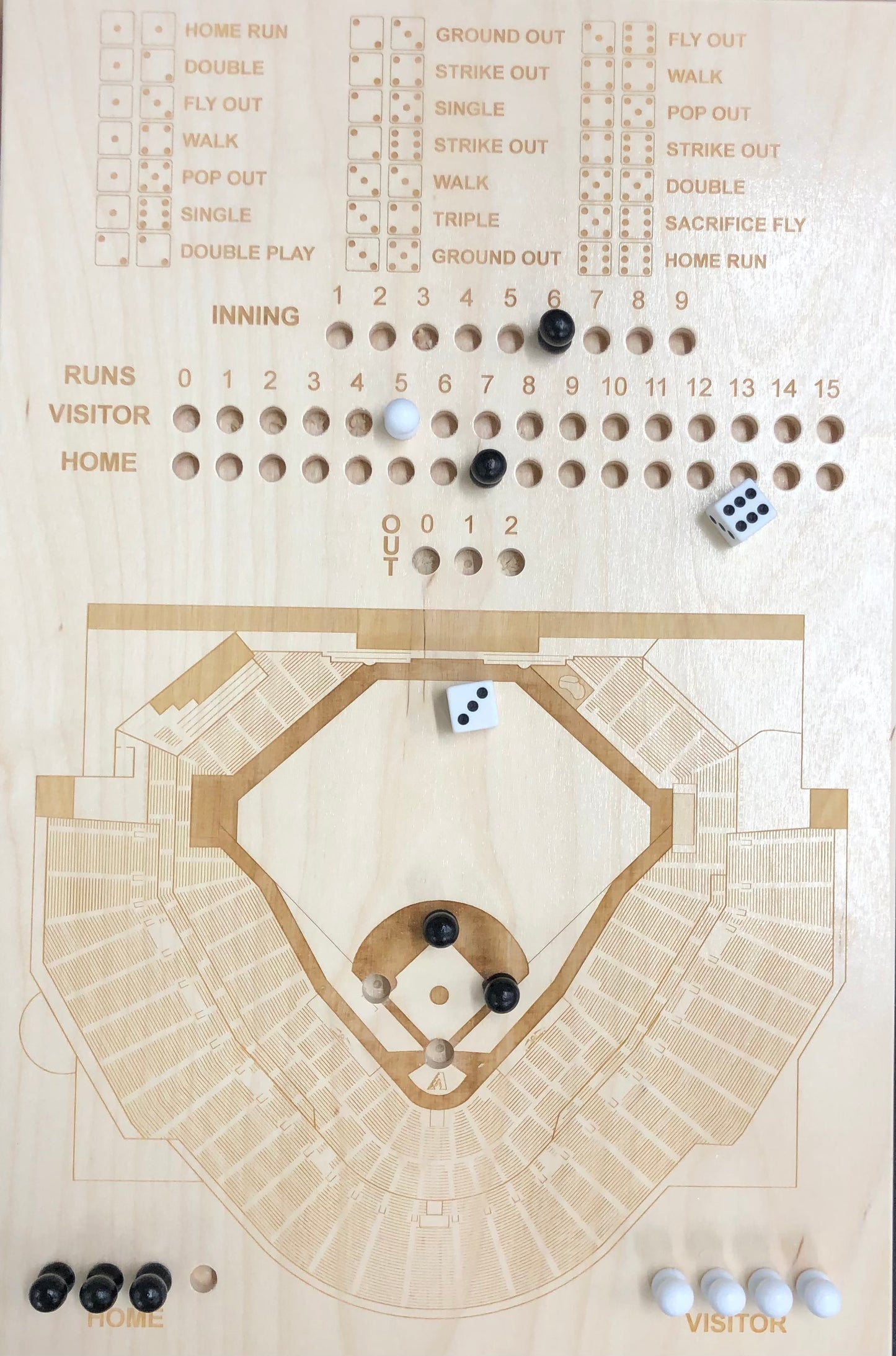 Phoenix, Arizona Dice Game Art (Chase Field)