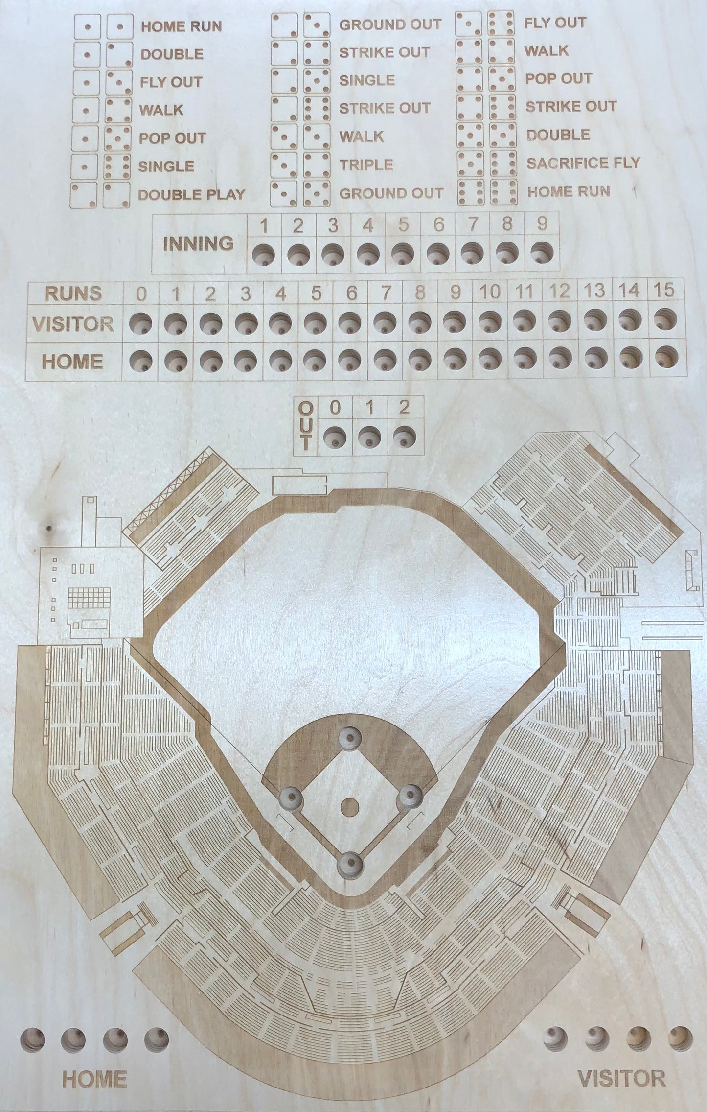 San Diego, California Dice Game Art (Petco Park)