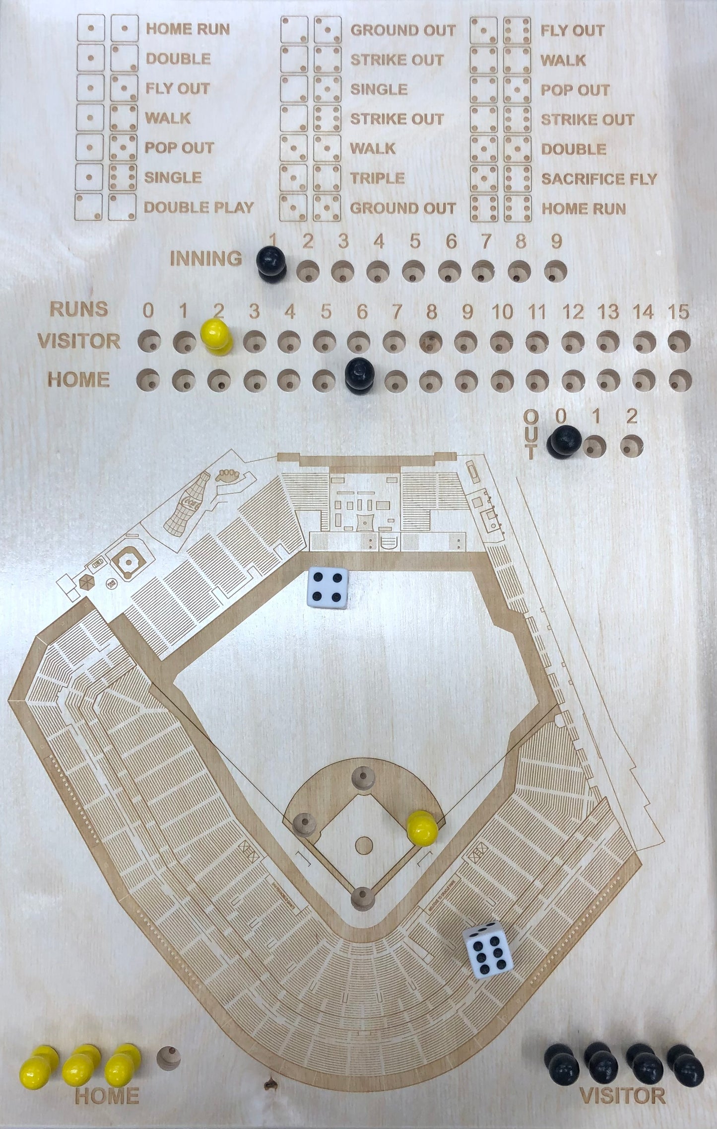 San Francisco, California Dice Game Art (Oracle Park)