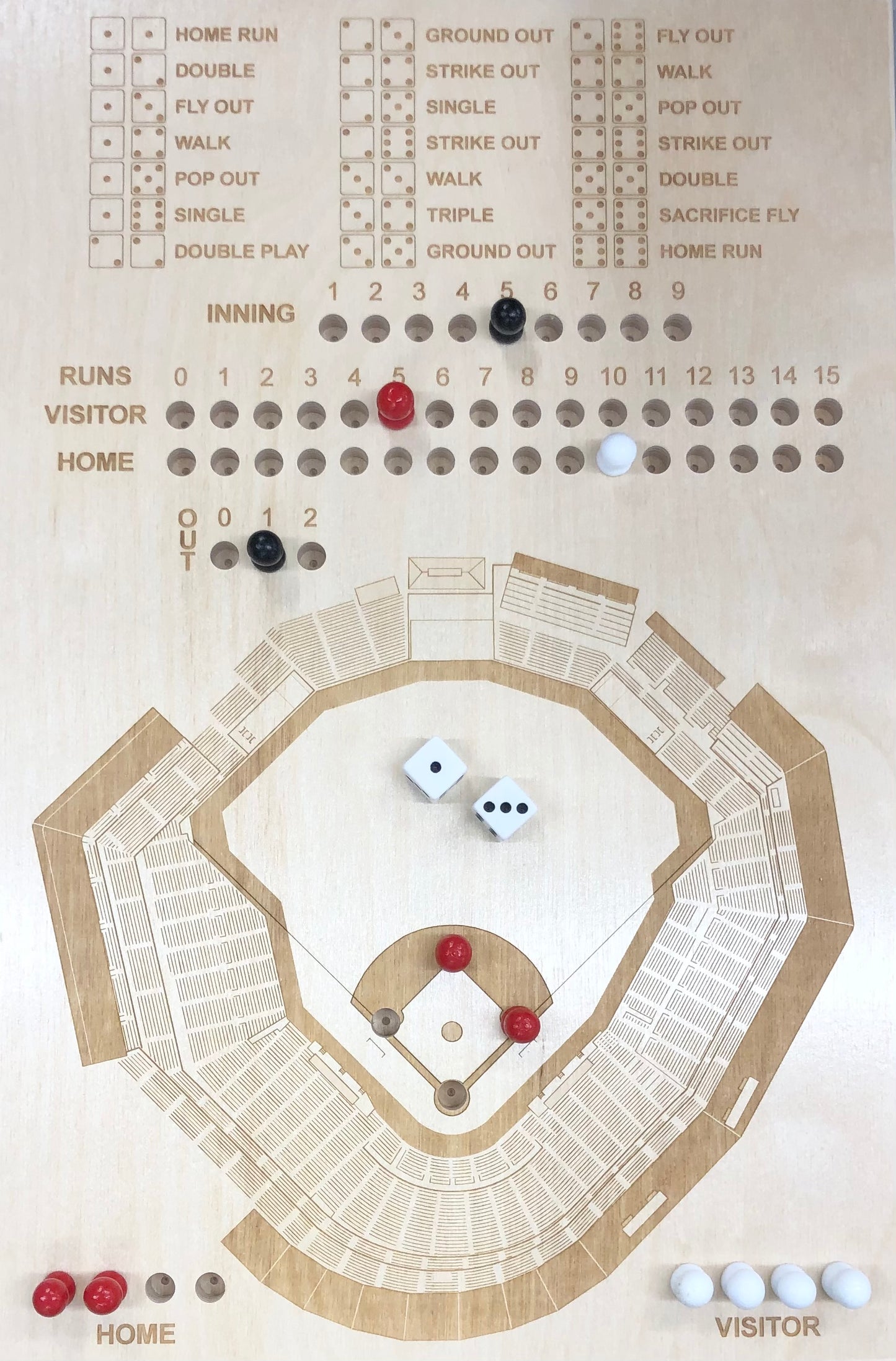 St. Louis, Missouri Dice Game Art (Busch Stadium)
