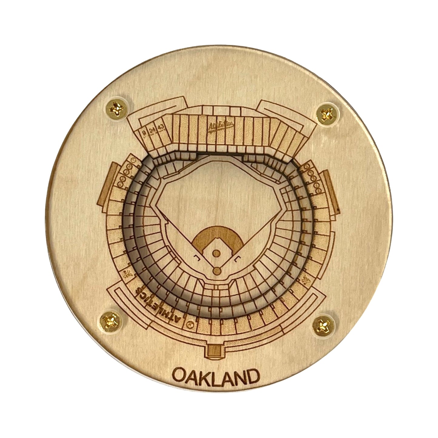 Oakland, California Coaster Art (Oakland-Alameda County Coliseum - A's)