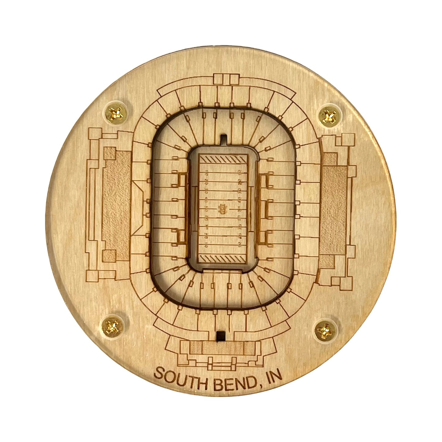 South Bend, Indiana Coaster Art (Notre Dame Stadium)