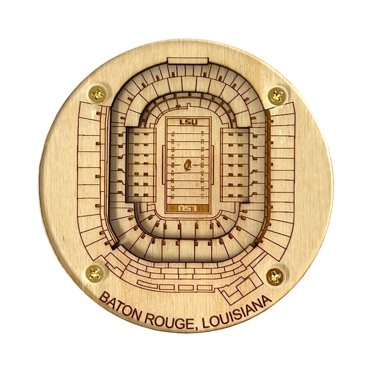 Baton Rouge, Louisiana Coaster Art (Tiger Stadium)