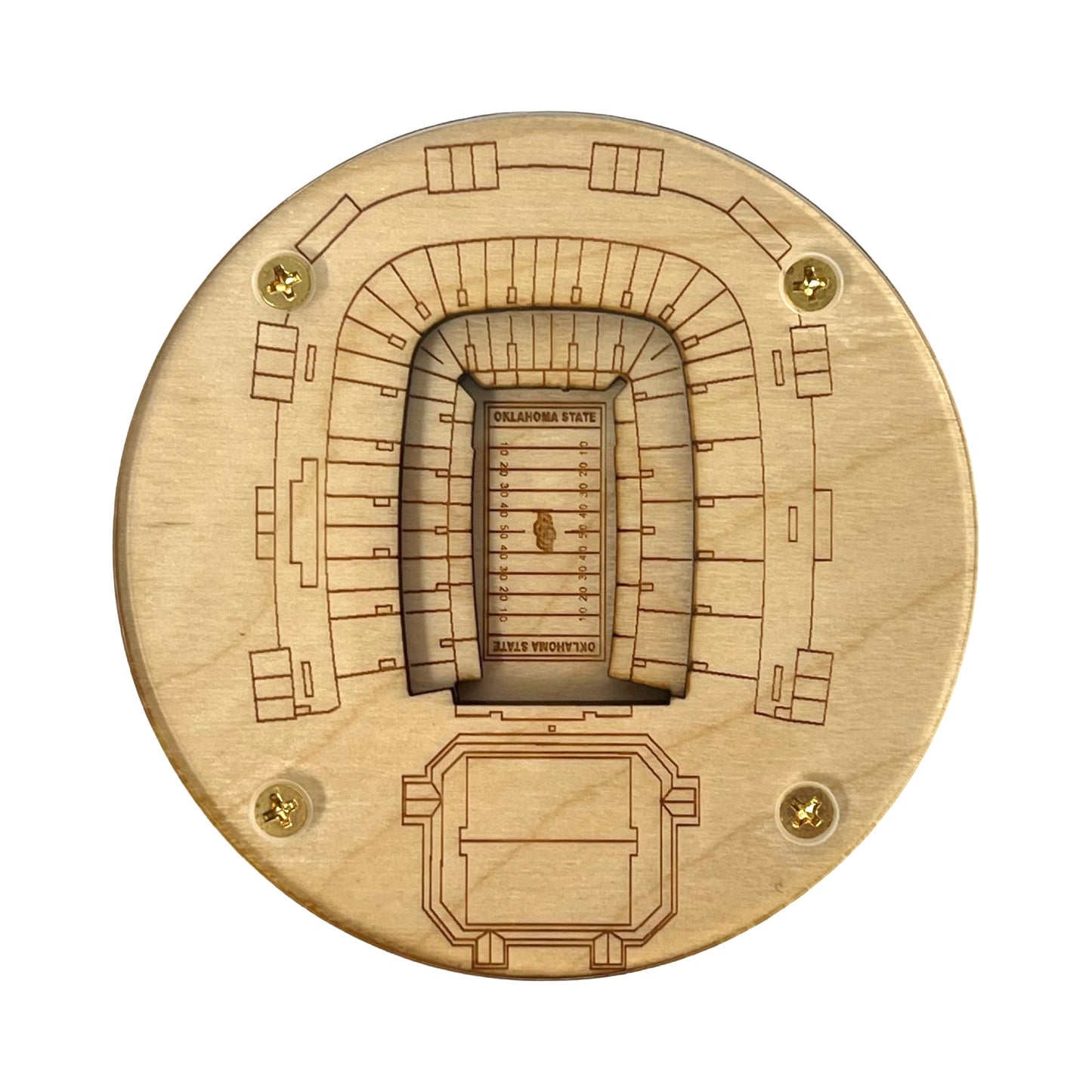 Stillwater, Oklahoma Coaster Art (Boone Pickens Stadium)