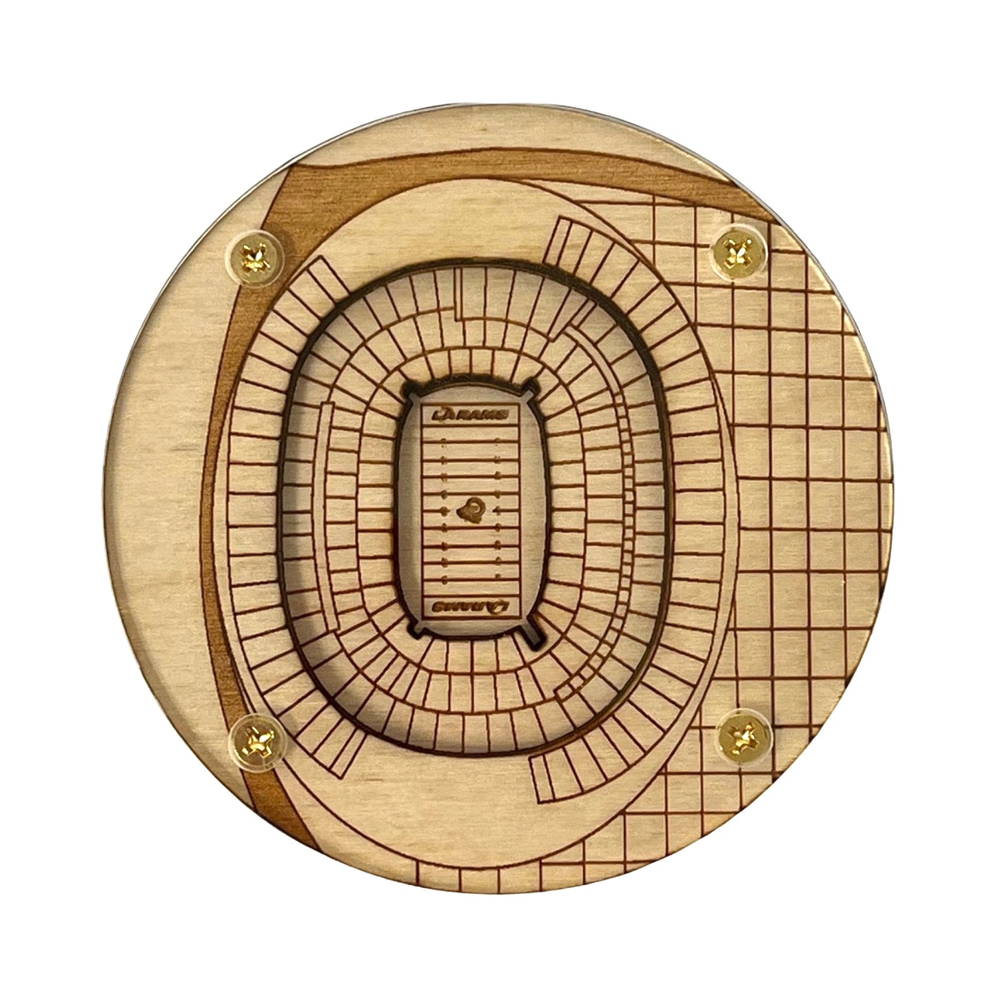 Inglewood, California Coaster Art (SoFi Stadium Rams)