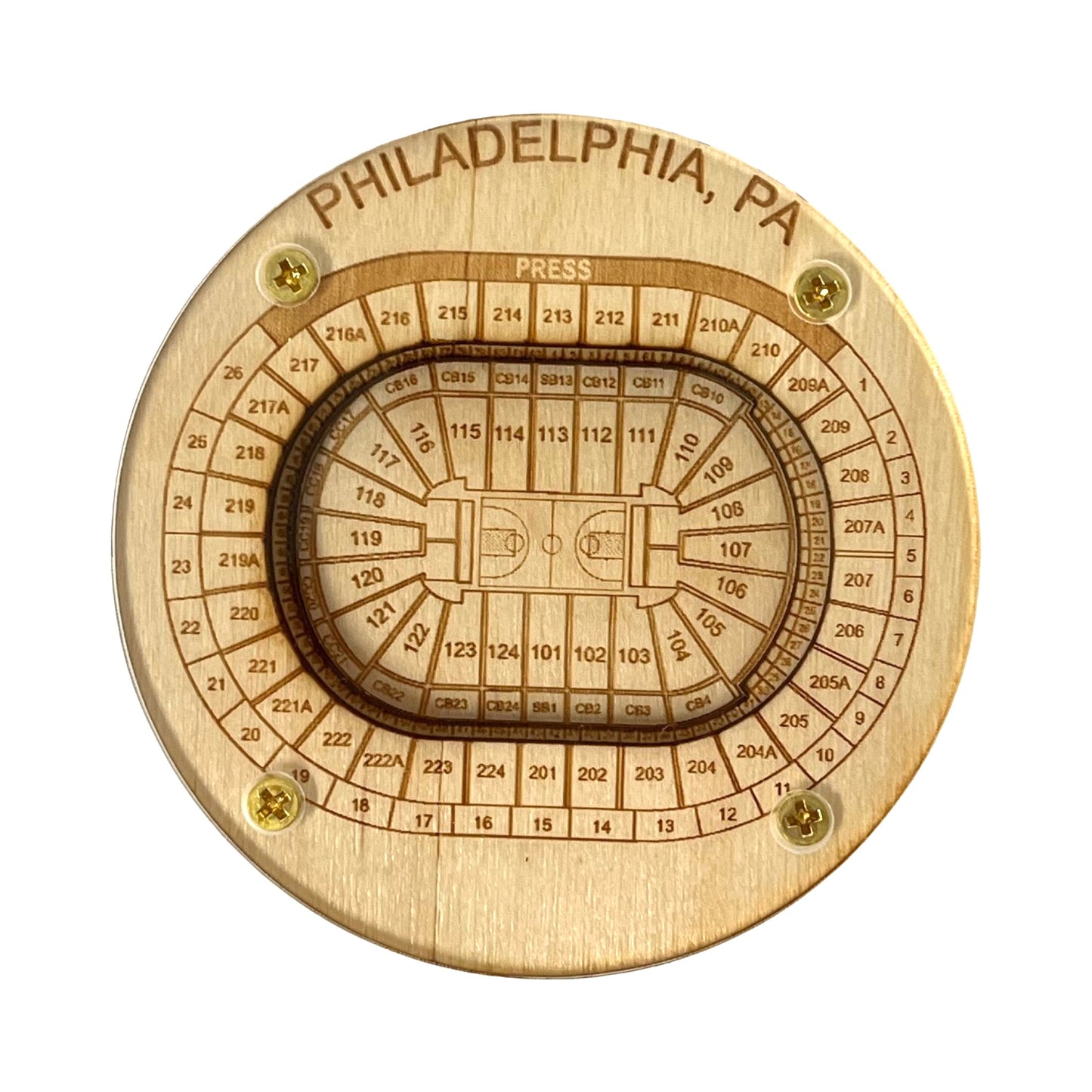 Philadelphia, Pennsylvania Coaster Art (The Wells Fargo Center - Basketball)