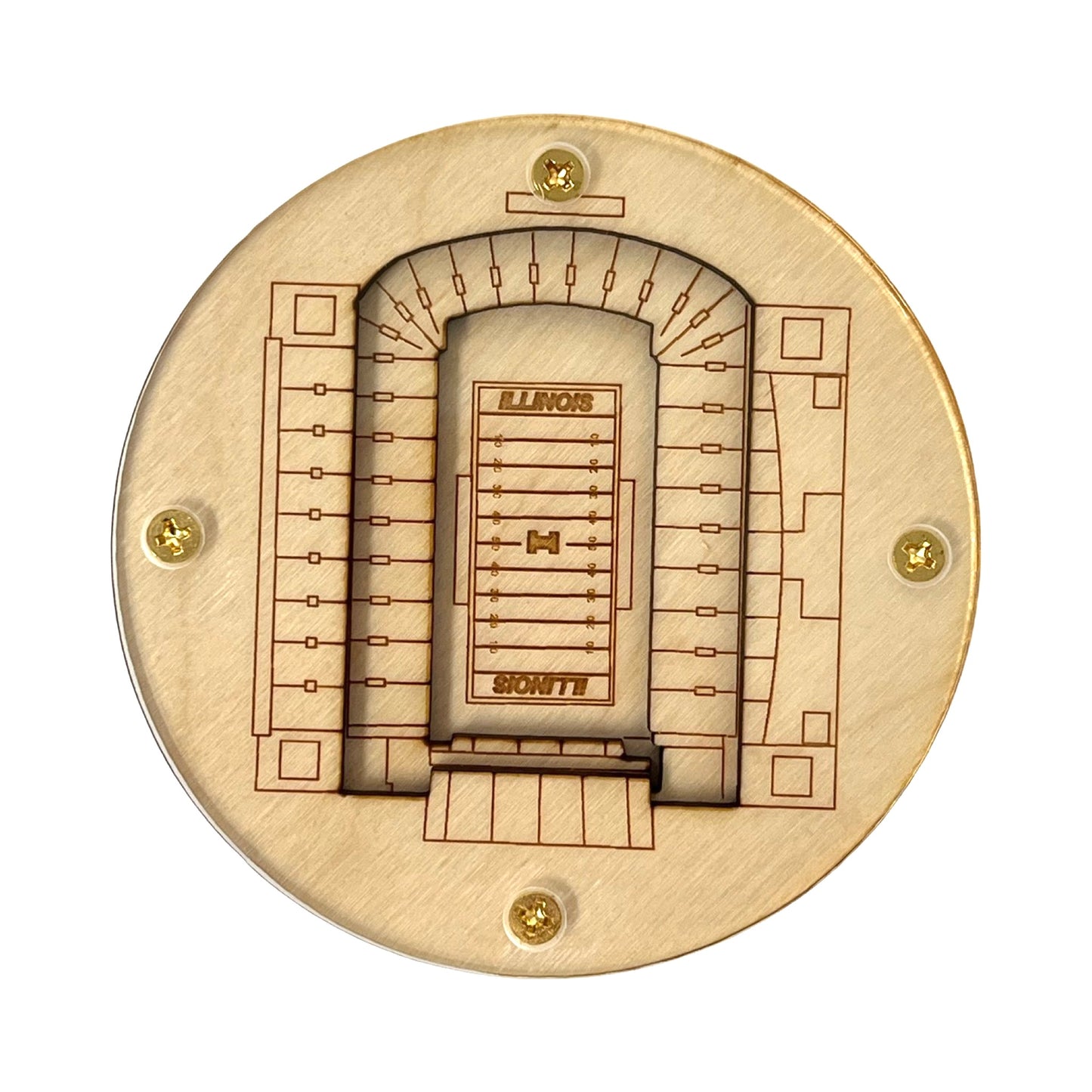 Champaign, Illinois Coaster Art (Memorial Stadium)