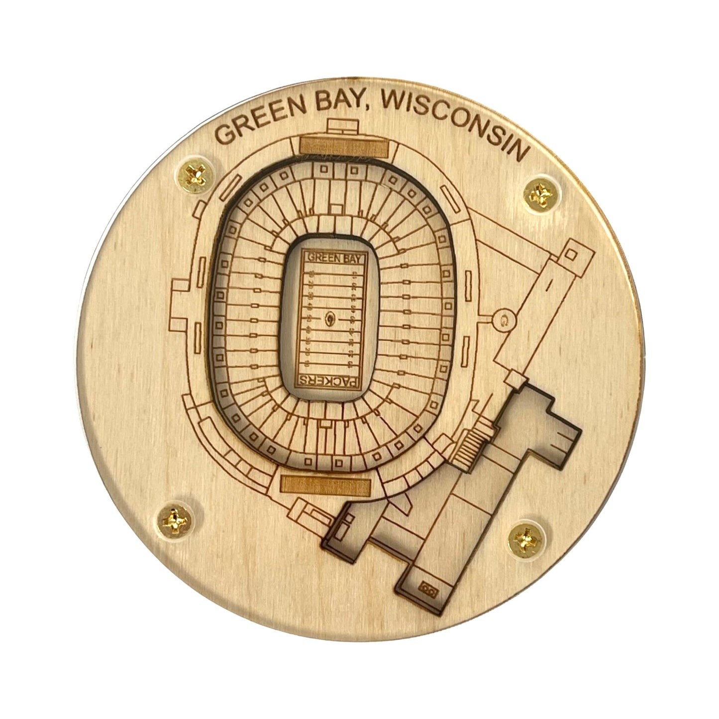 Green Bay, Wisconsin Coaster Art (Lambeau Field)