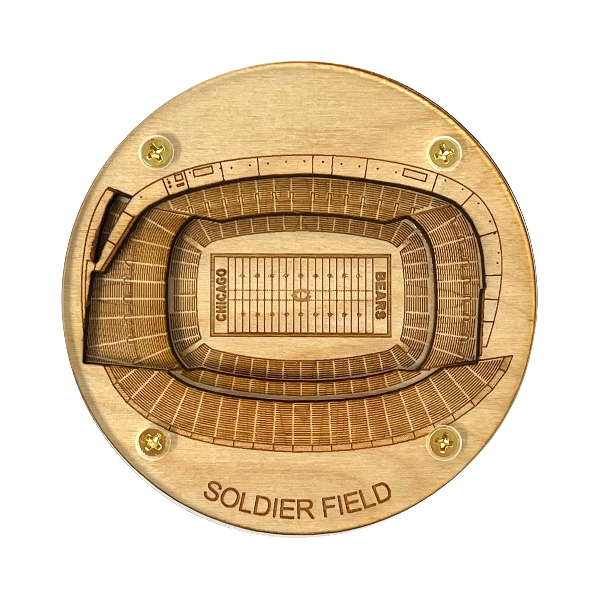 Chicago, Illinois Coaster Art (Soldier Field) – StadiumMapArt