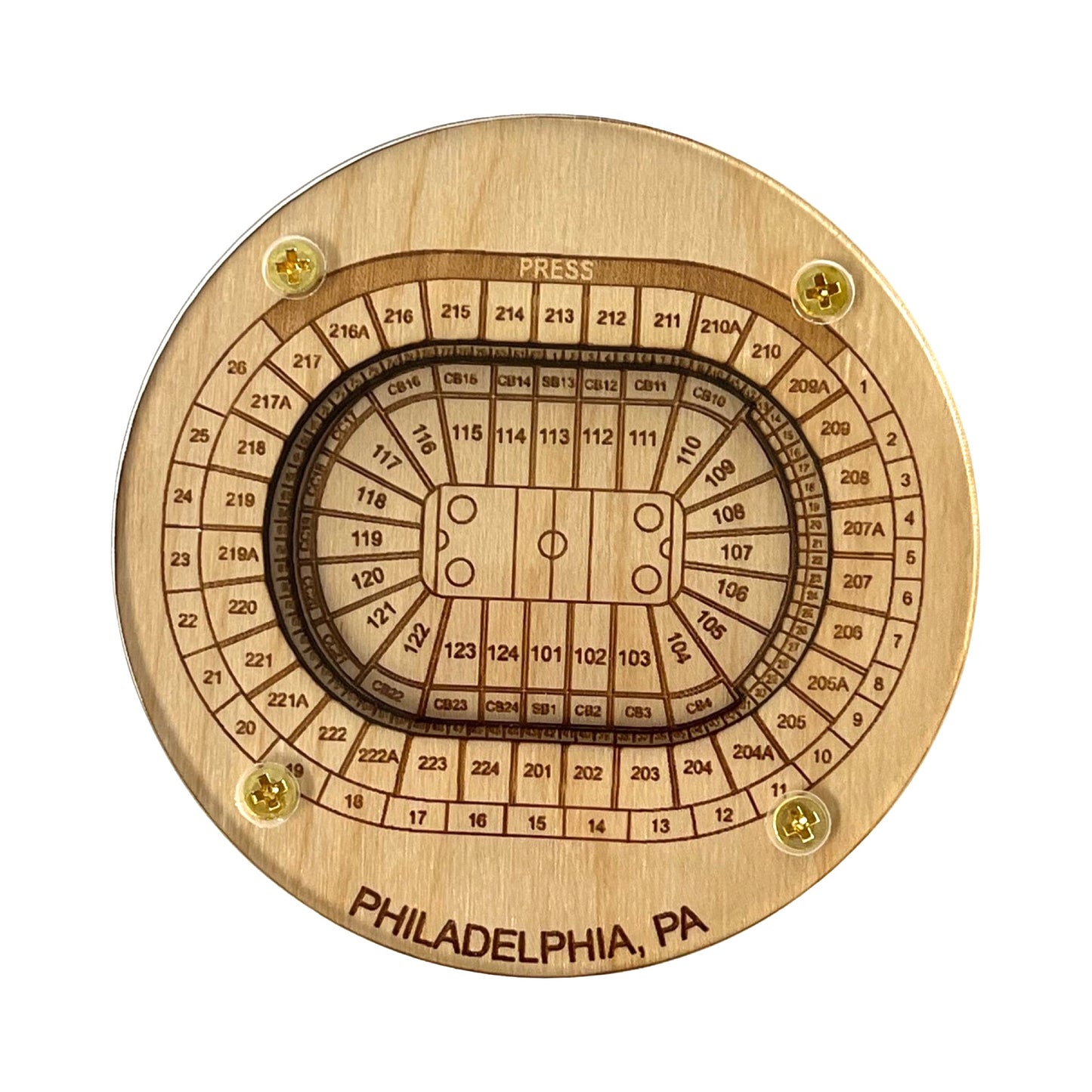 Philadelphia, Pennsylvania Coaster Art (Wells Fargo Center)