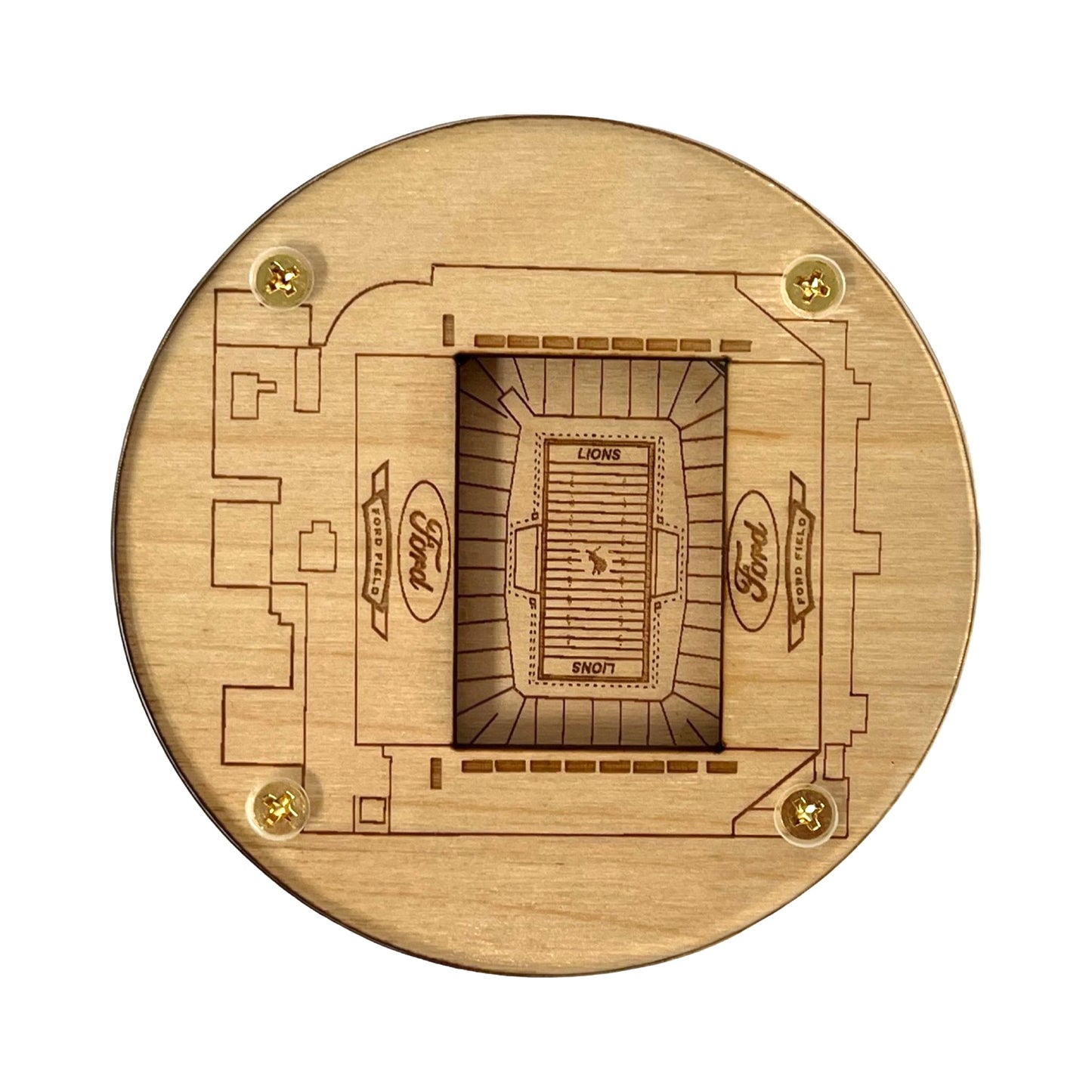 Detroit, Michigan Coaster Art (Ford Field)