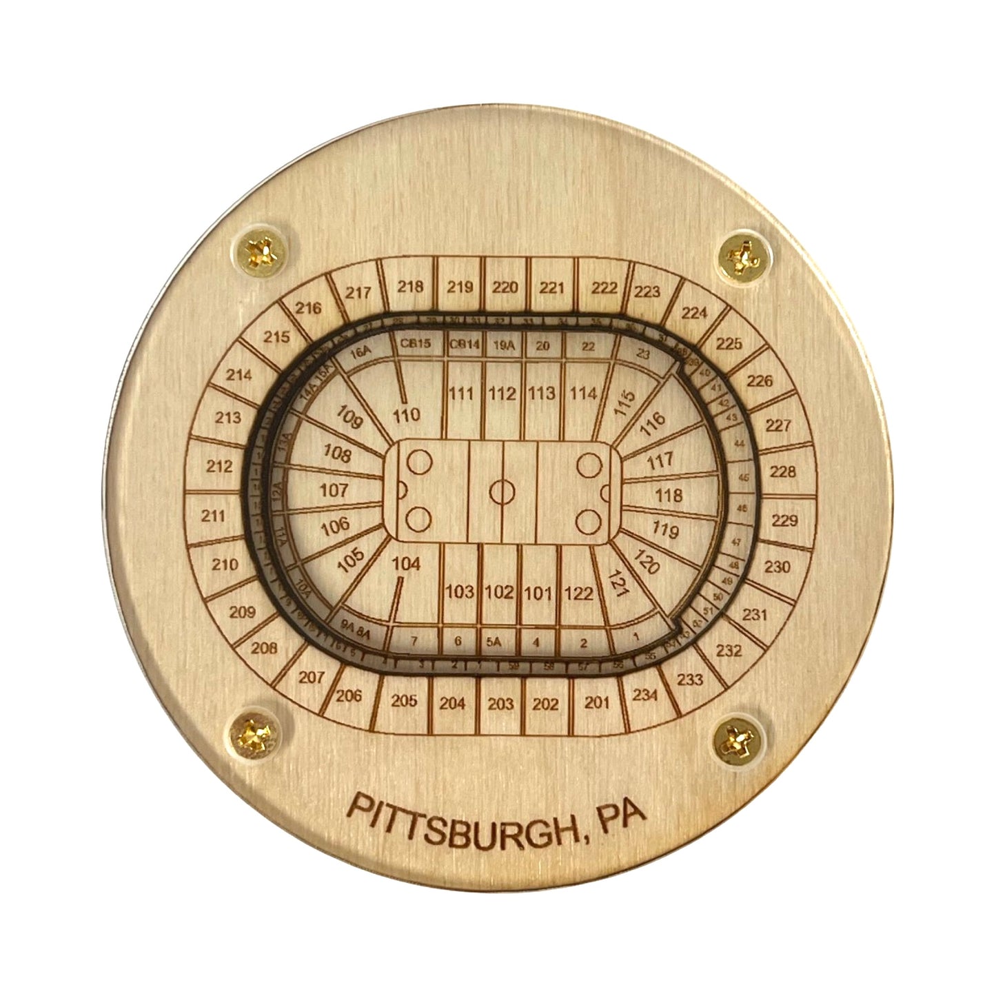 Pittsburgh, Pennsylvania Coaster Art (PPG Paints Arena)