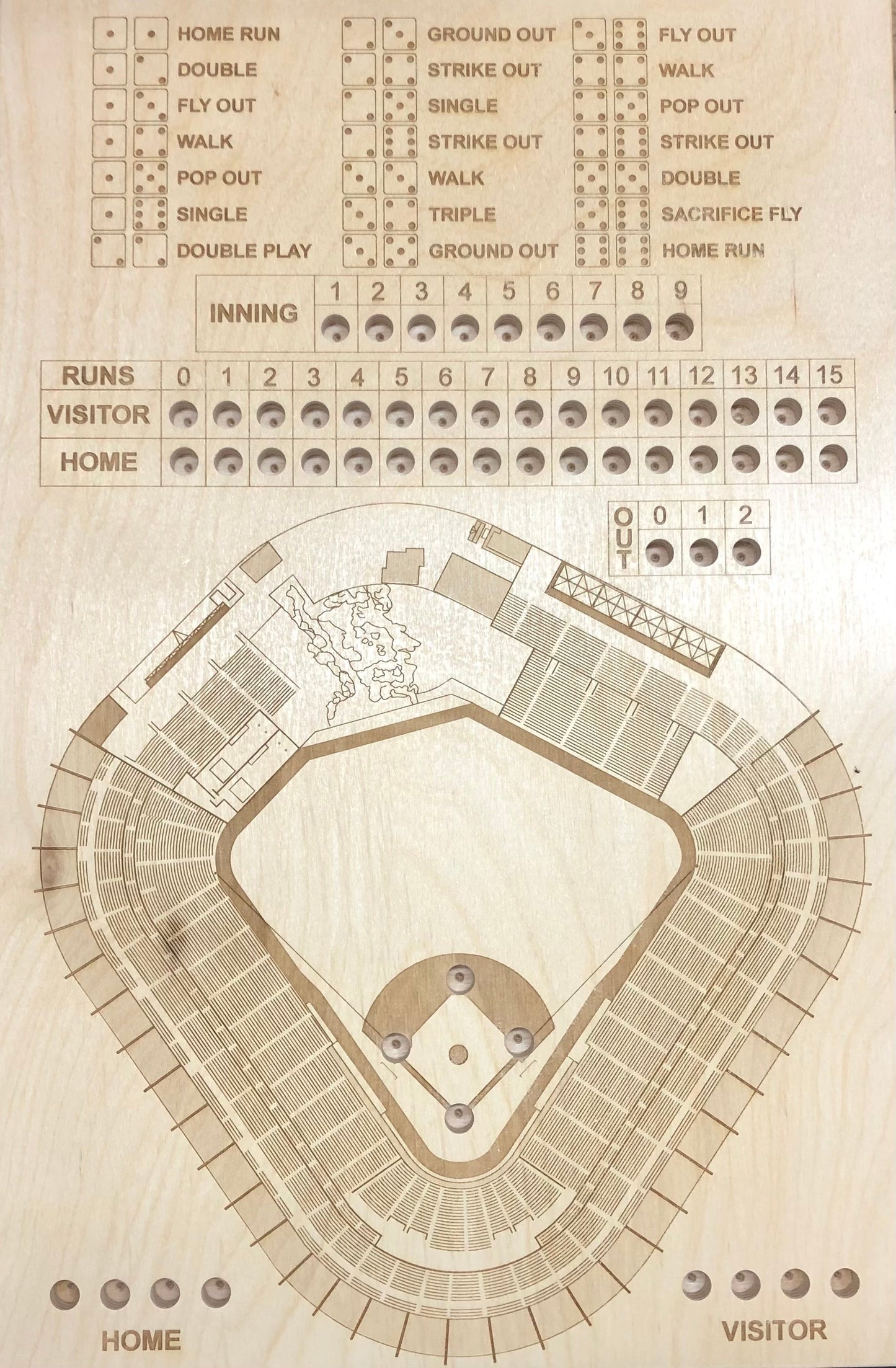 Anaheim, California Dice Game Art (Angel Stadium of Anaheim)