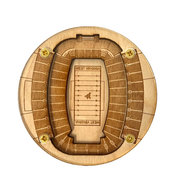 Morgantown, West Virginia Coaster Art (Mountaineer Field)