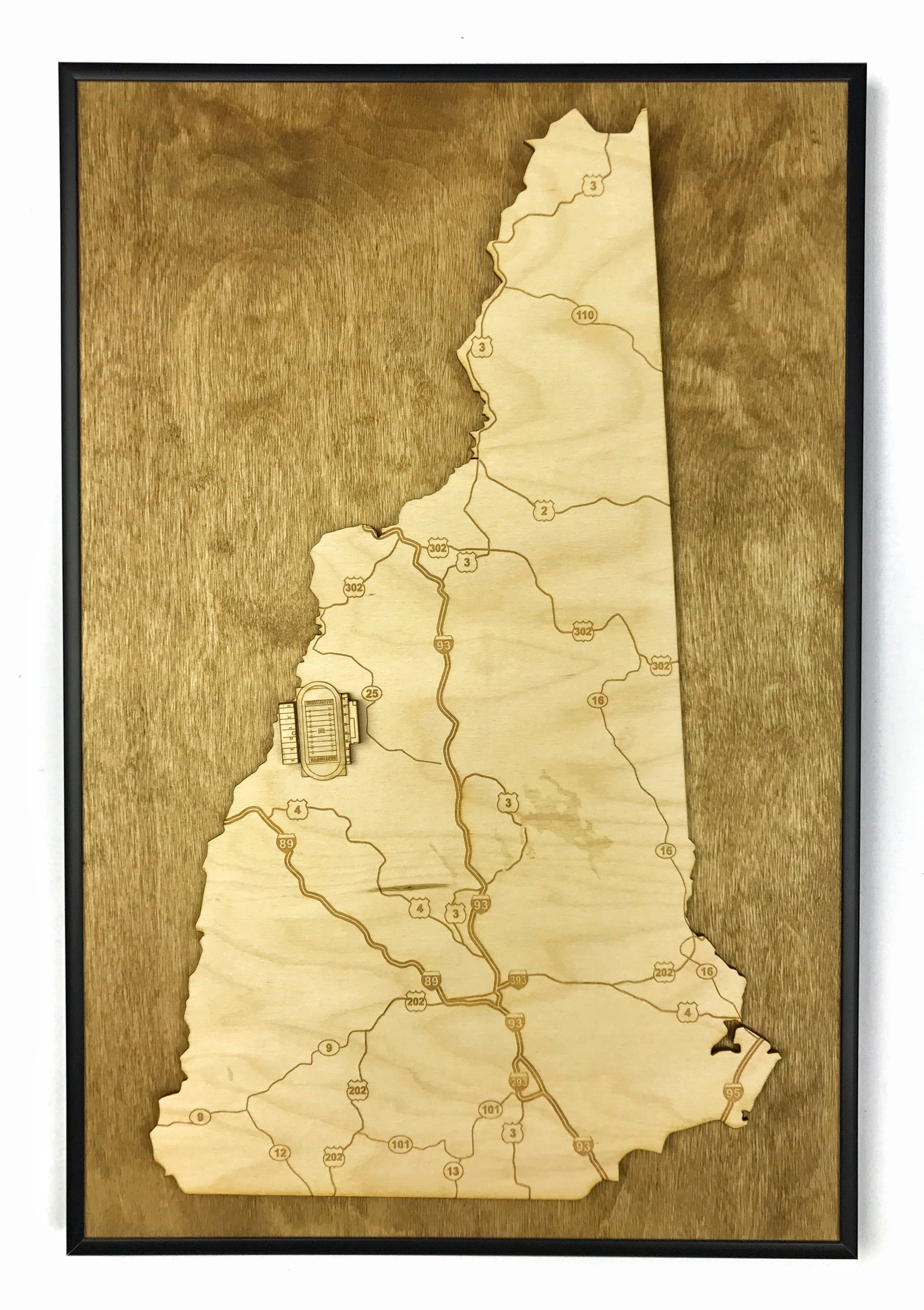 Hanover, New Hampshire Wall Art State Map (Memorial Field)