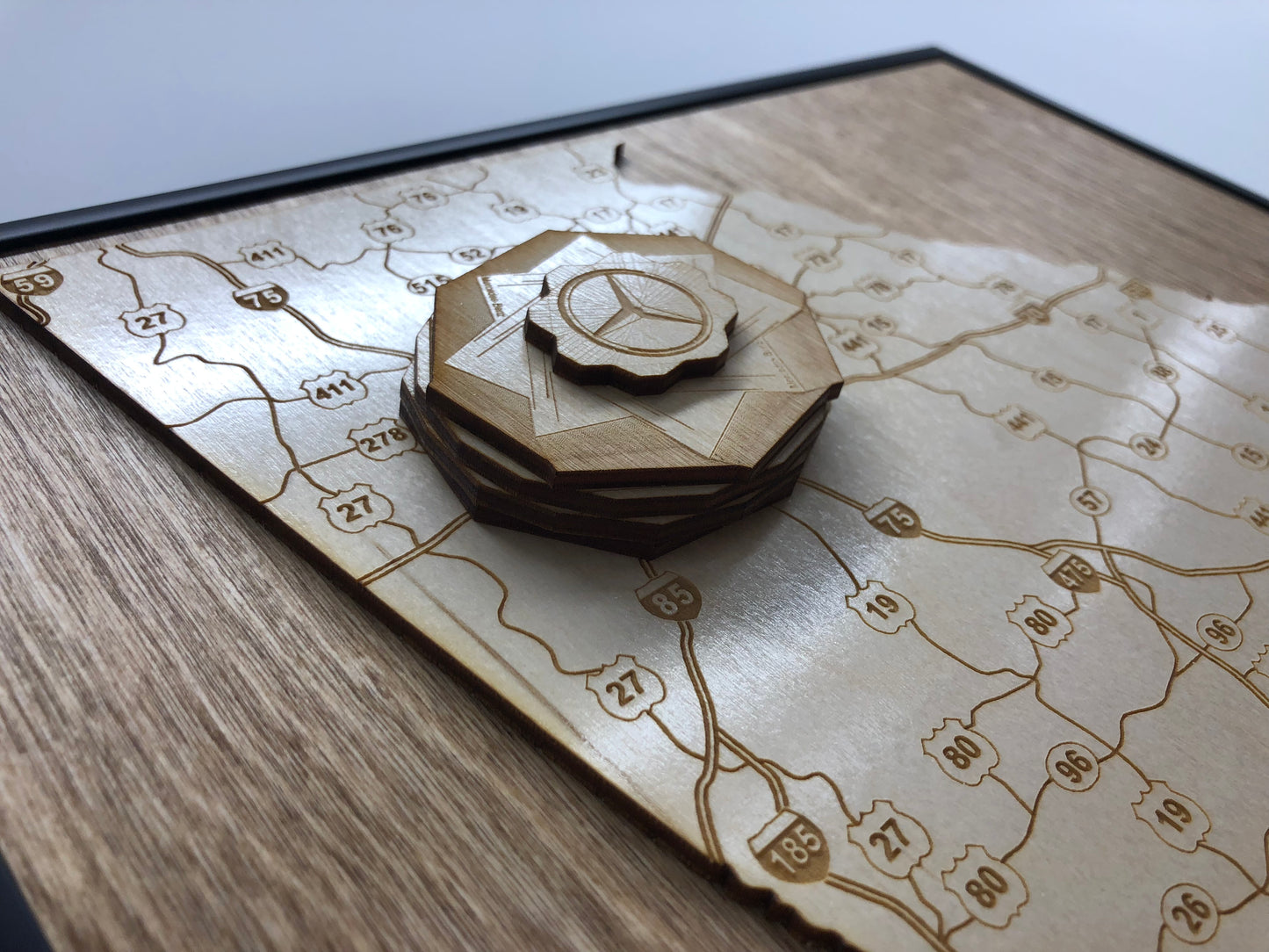 Atlanta, Georgia Wall Art State Map (Falcons - Mercedes-Benz Stadium)