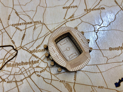 Manchester, England Wall Art City Map (Etihad Stadium)