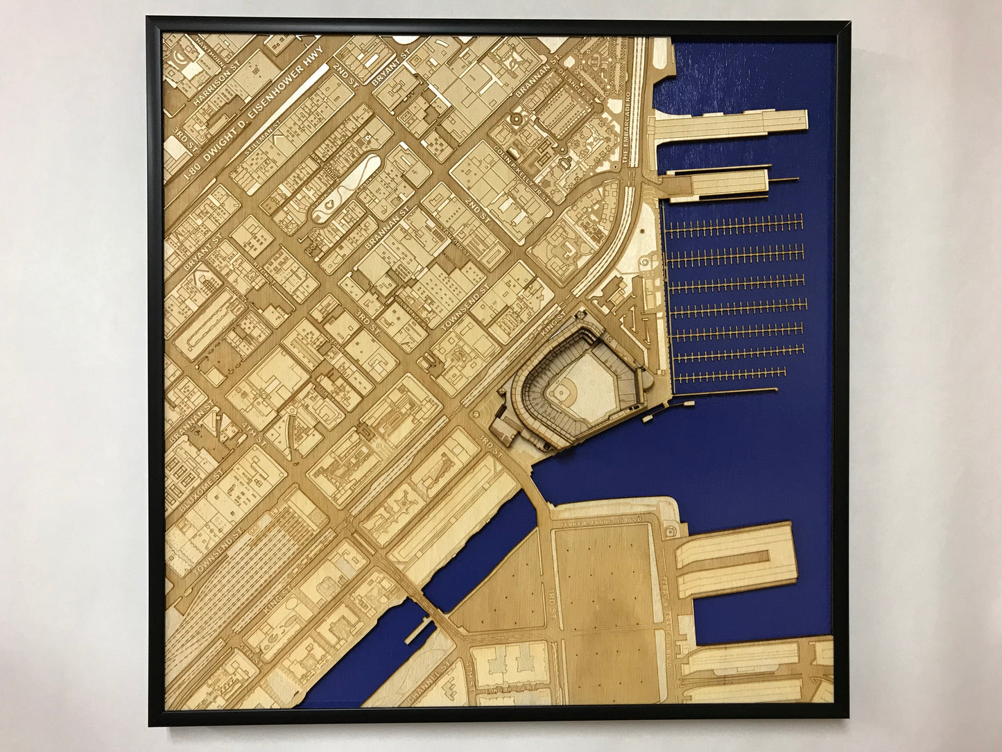 San Francisco, California Wall Art City Map (Oracle Park)