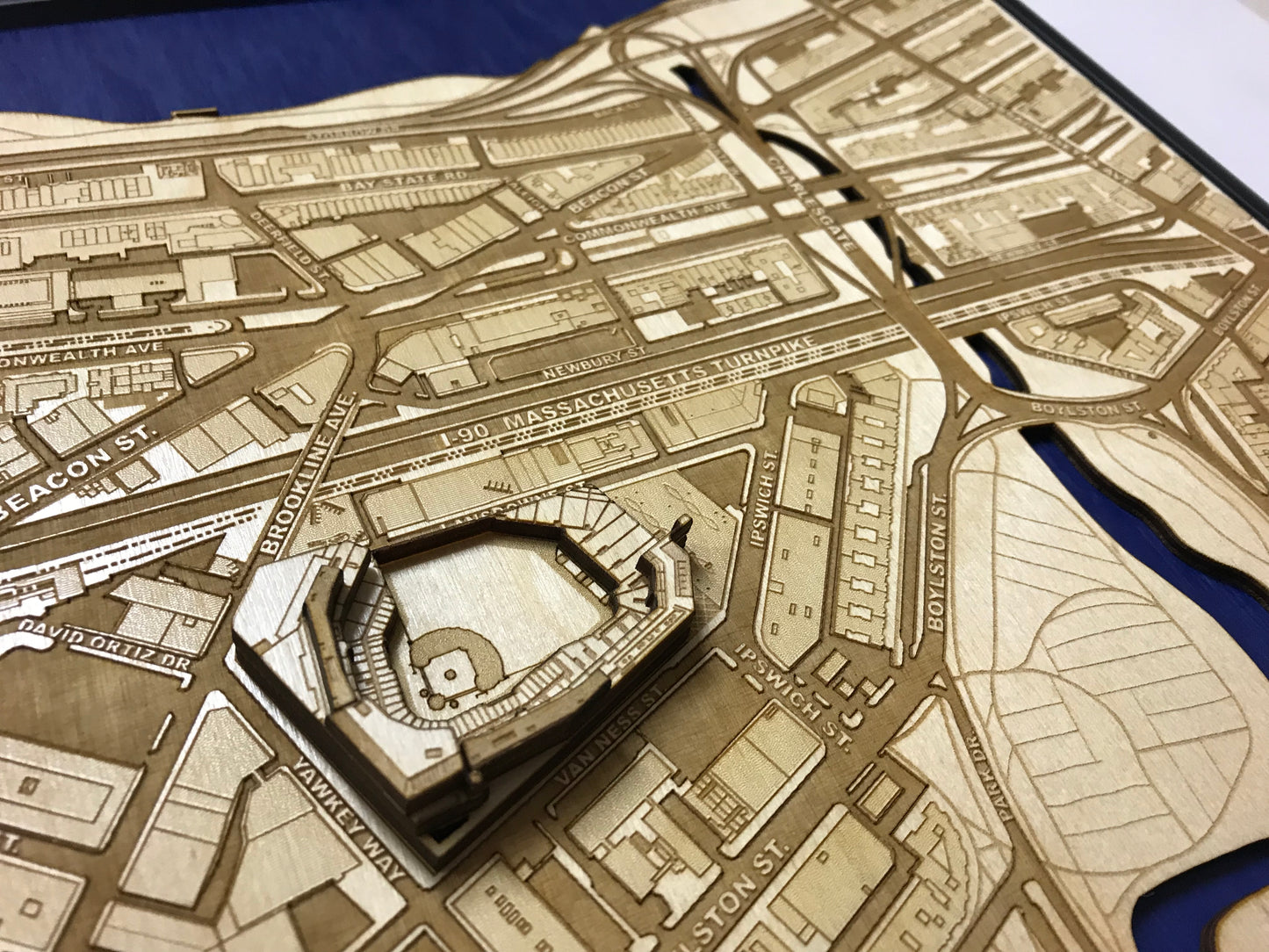 Boston, Massachusetts Wall Art City Map (Fenway Park)