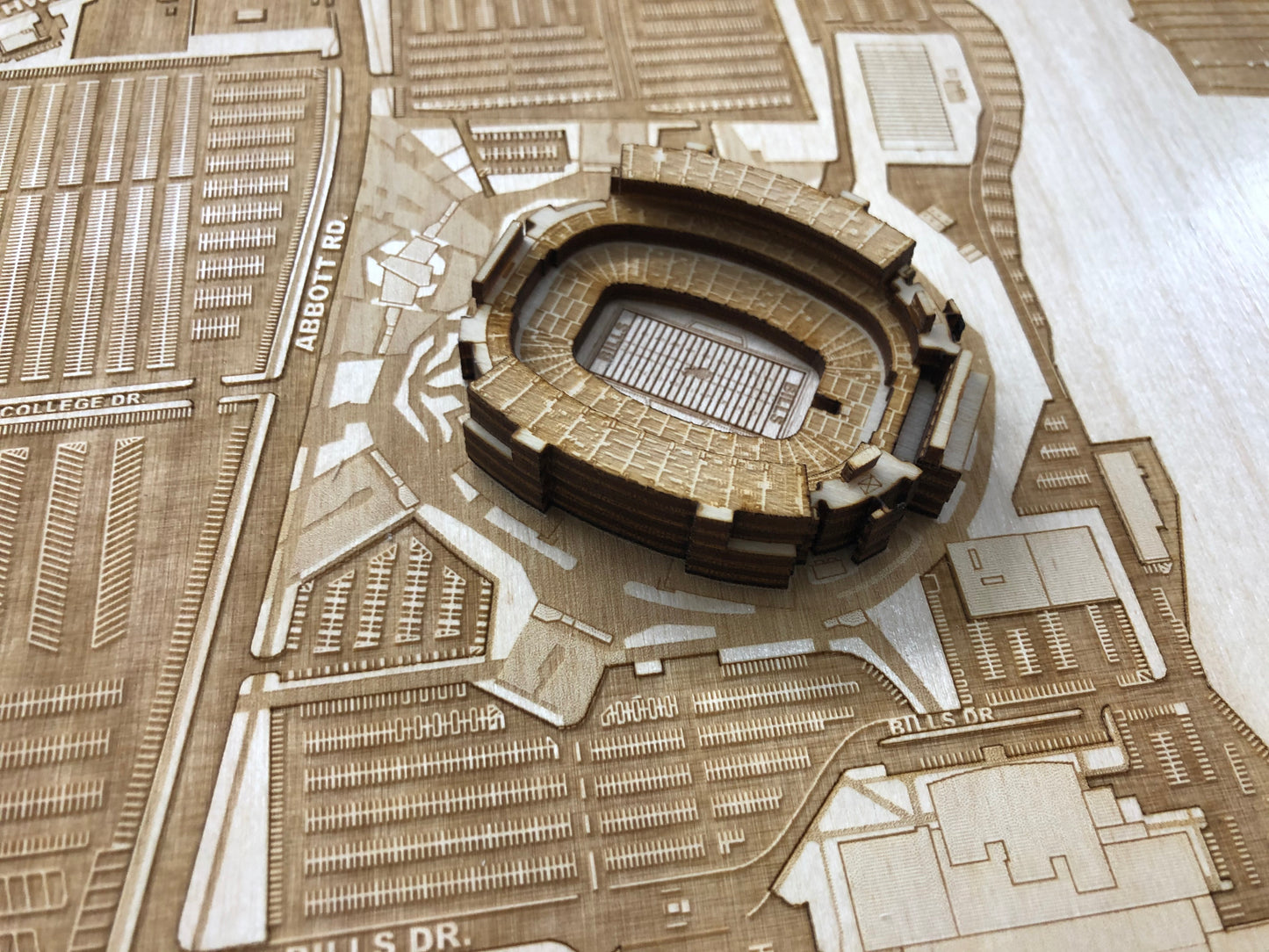 Buffalo, New York Wall Art City Map (Highmark Stadium)