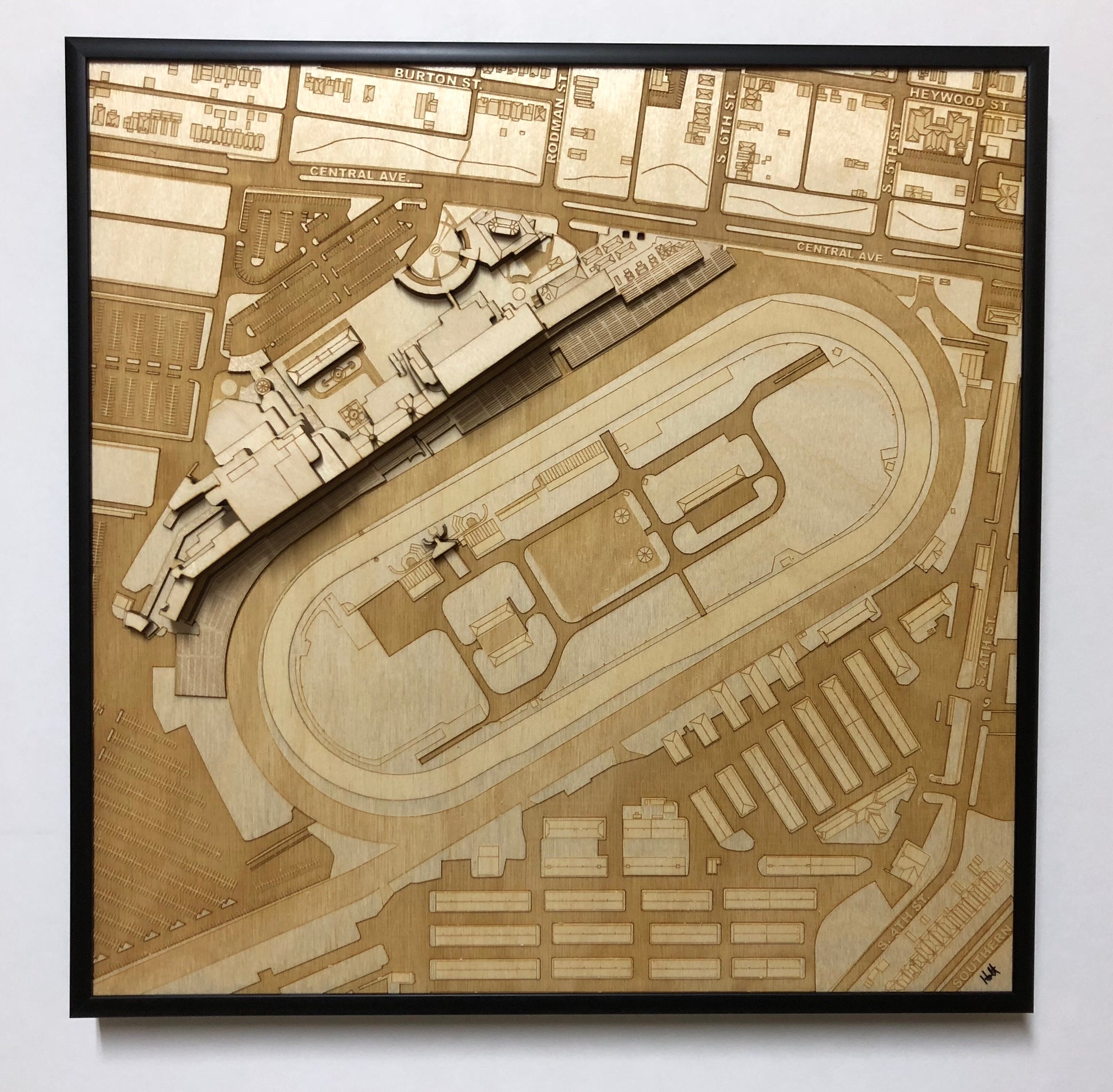 Louisville, Kentucky Wall Art City Map (Churchill Downs)
