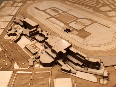 Louisville, Kentucky Wall Art City Map (Churchill Downs)