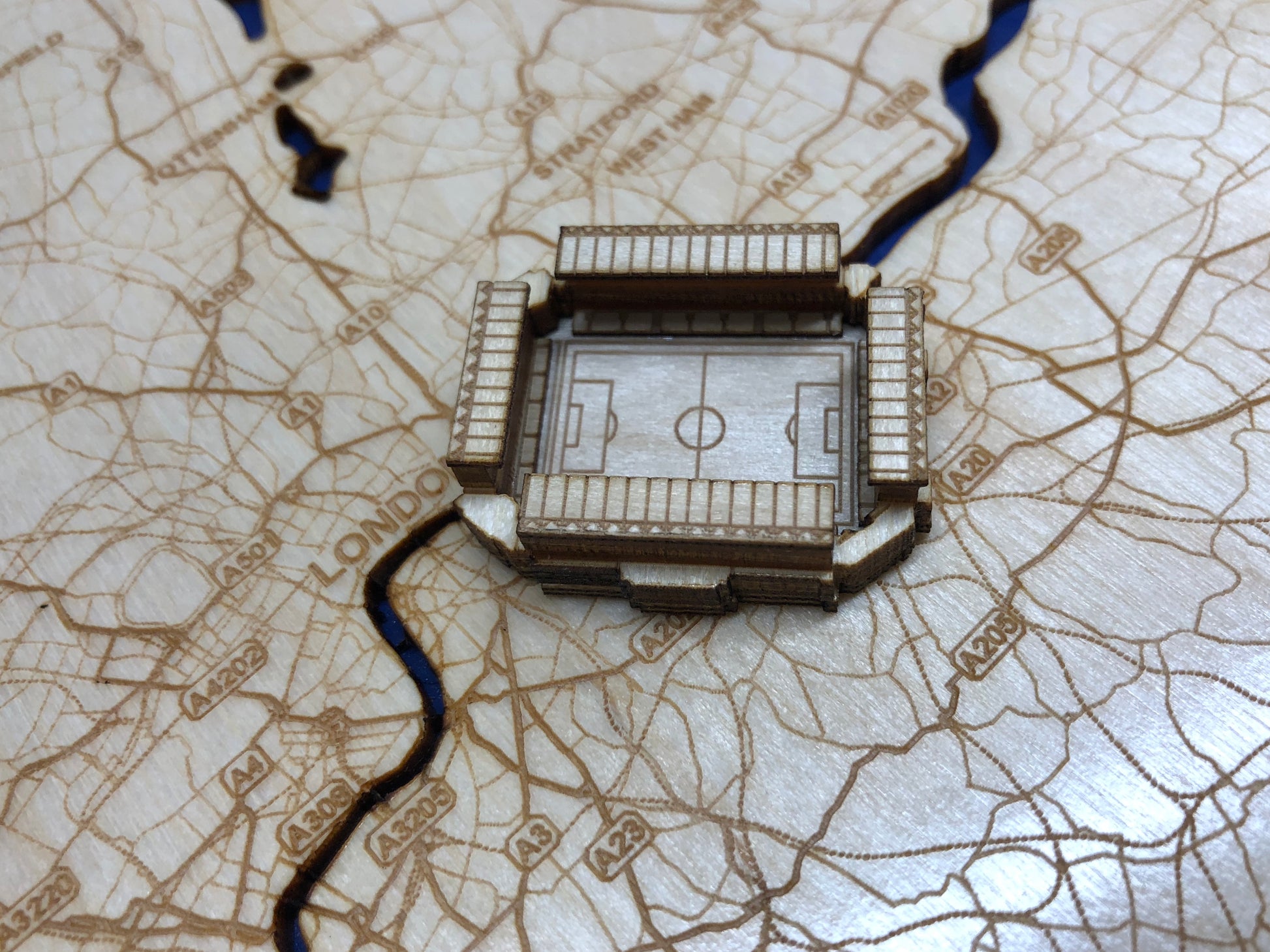 London, England Wall Art City Map (The Den)