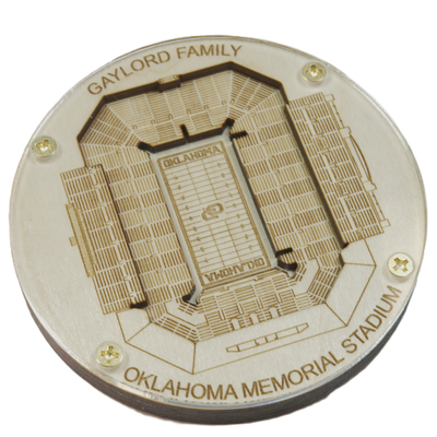 Norman, Oklahoma Coaster Art (Gaylord Family Oklahoma Memorial Stadium)