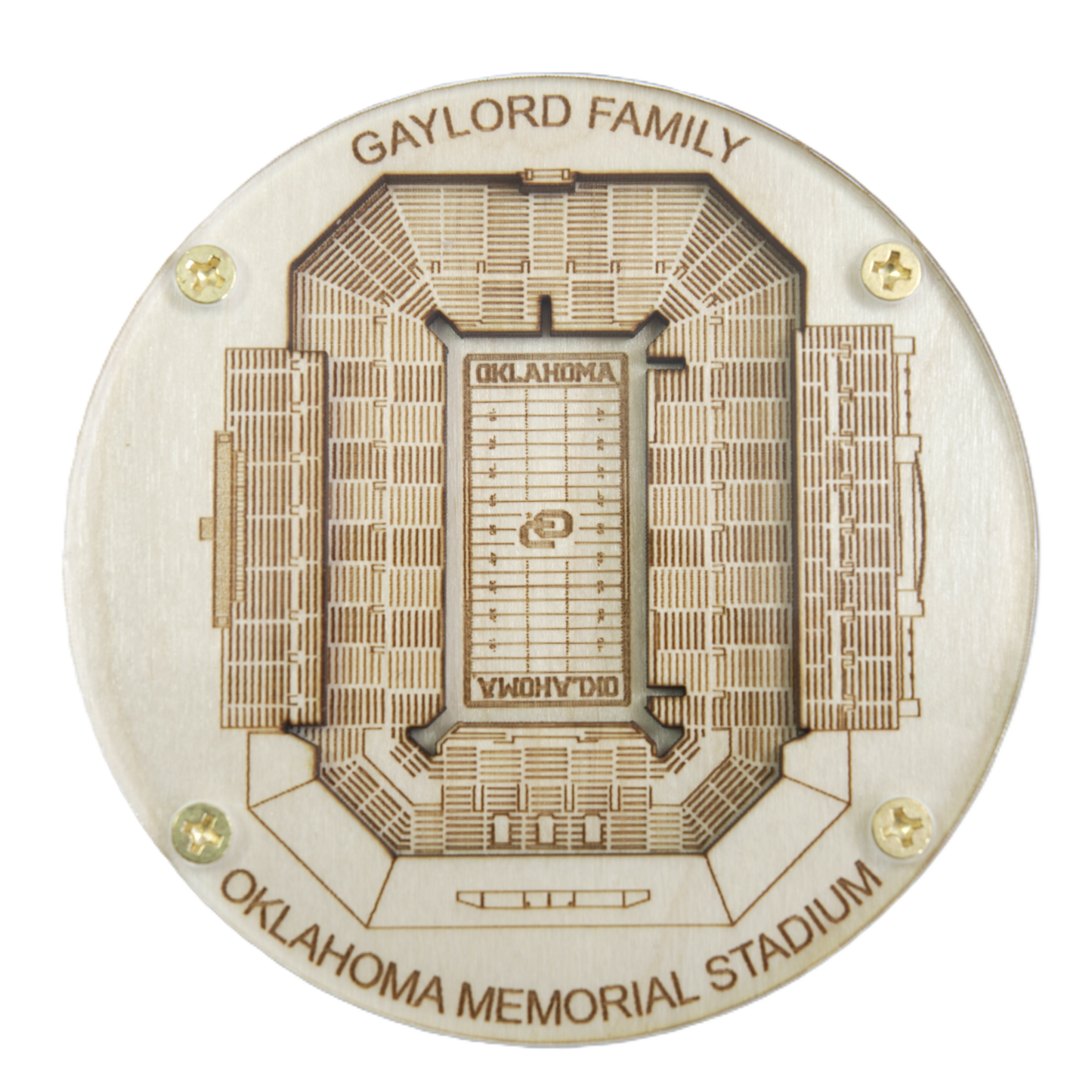 Norman, Oklahoma Coaster Art (Gaylord Family Oklahoma Memorial Stadium)
