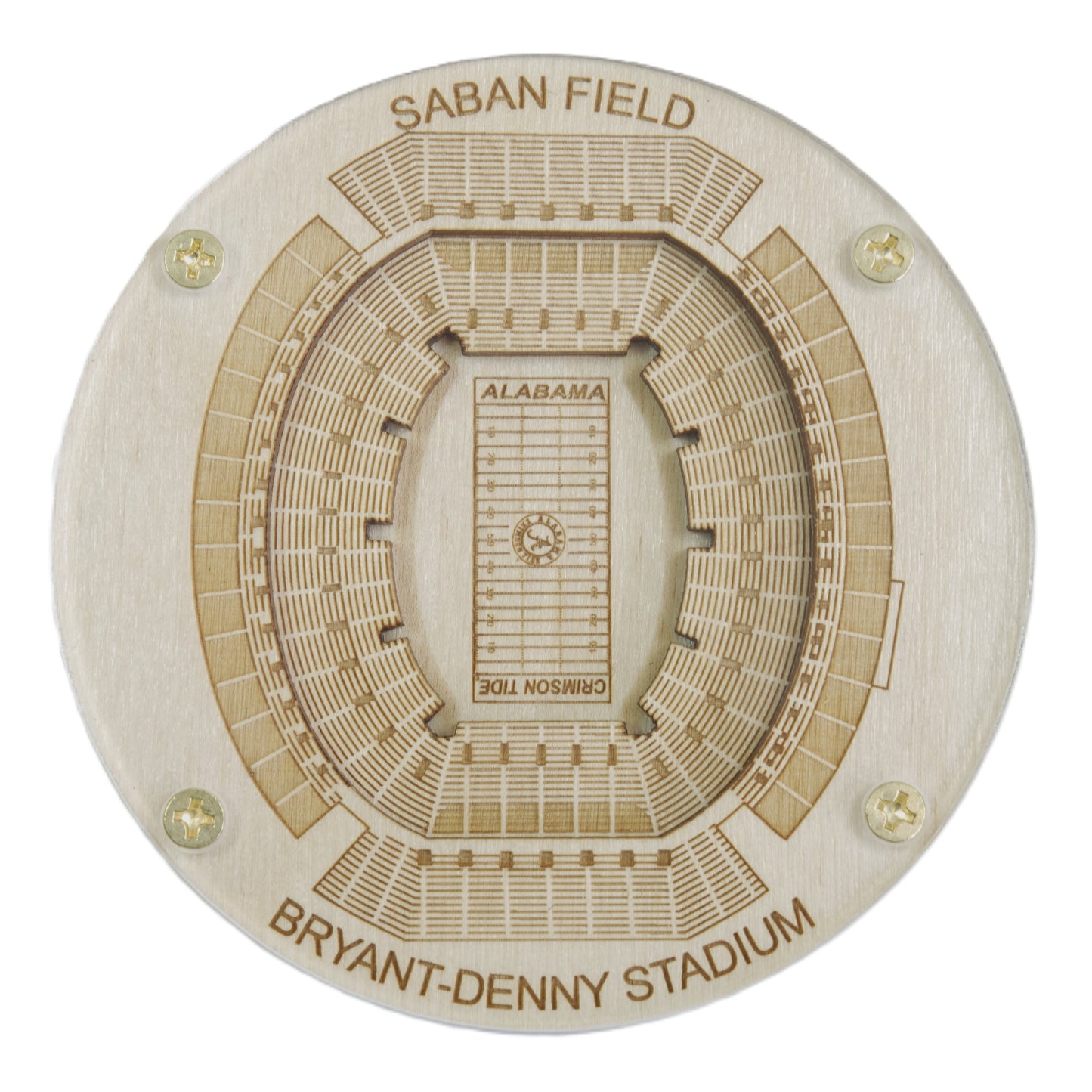 Tuscaloosa, Alabama Coaster Art (Saban Field at Bryant–Denny Stadium)