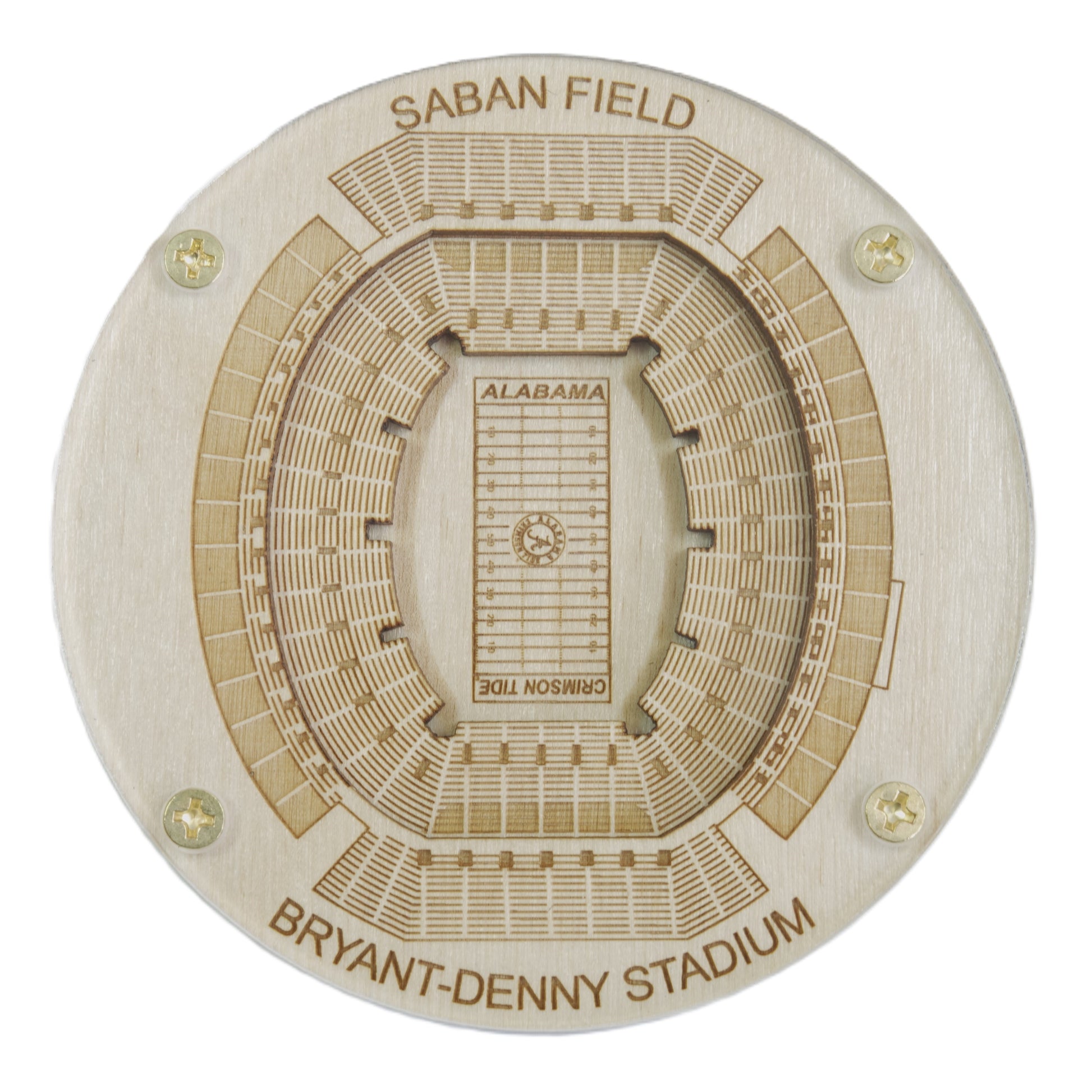 Tuscaloosa, Alabama Coaster Art (Saban Field at Bryant–Denny Stadium)